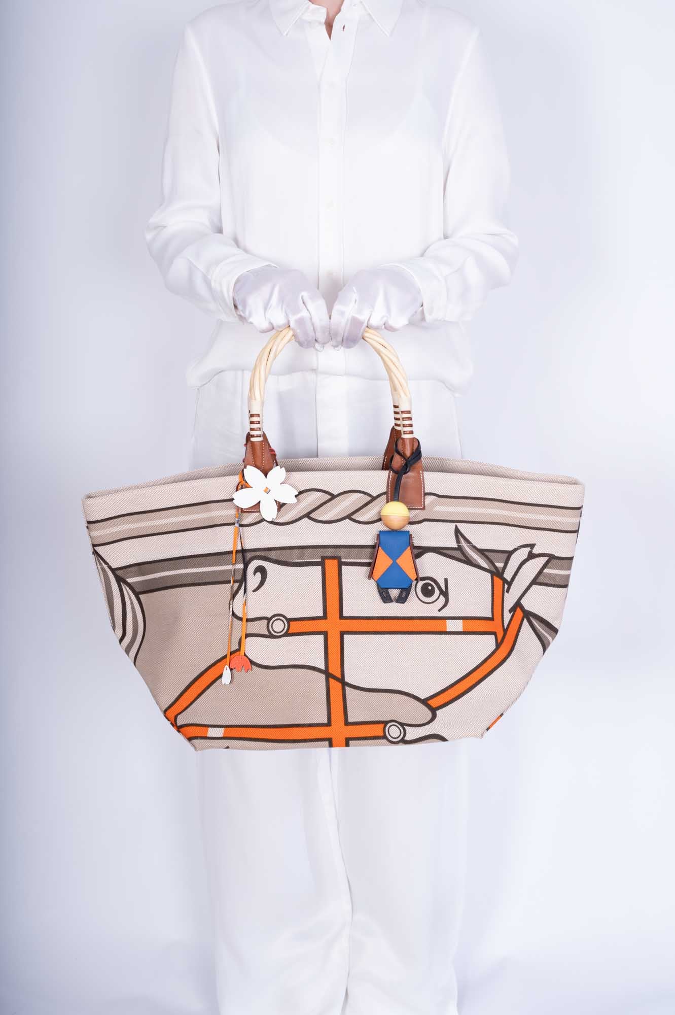 Hermès Steeple 31 Equestrian Canvas Tote Bag Limited Edition、mySite、garminoutage.com