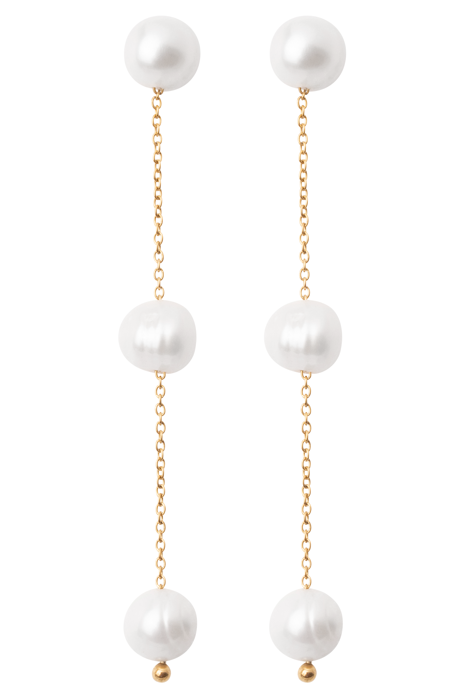 Bodhi Freshwater Pearl Drop Earrings - Pearl、mySite、solidvoid