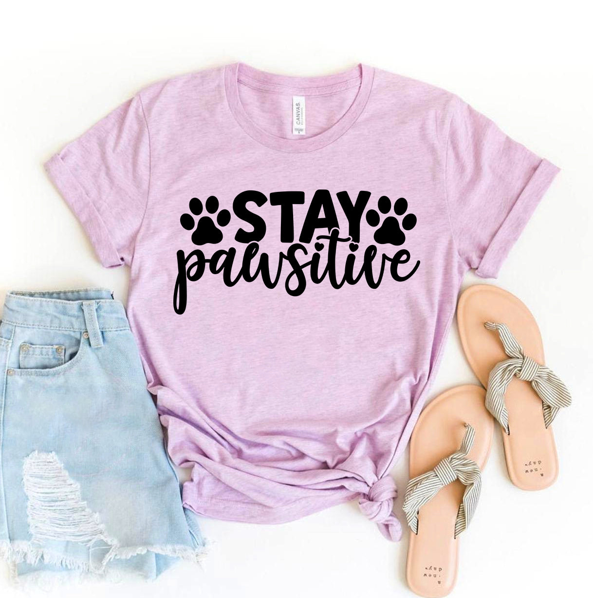 Stay Pawsitive T-Shirt、mySite、camillekostekn