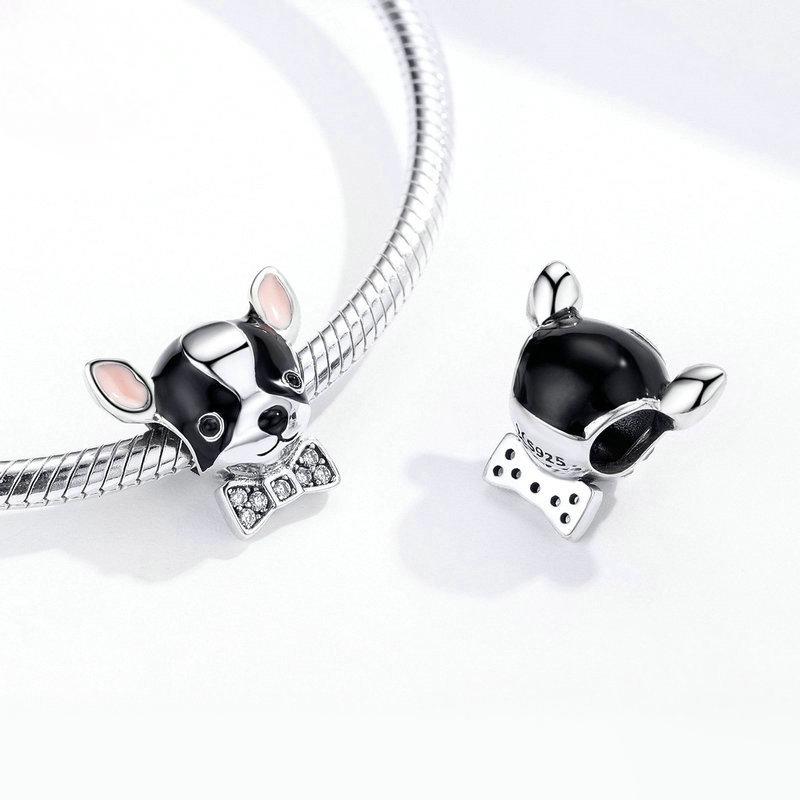 Dog Charm Collection Pandora Style Charms Sterling Silver Boston, Frenchie, Chi, Schnauzer, Puppy、mySite、g9winljtr