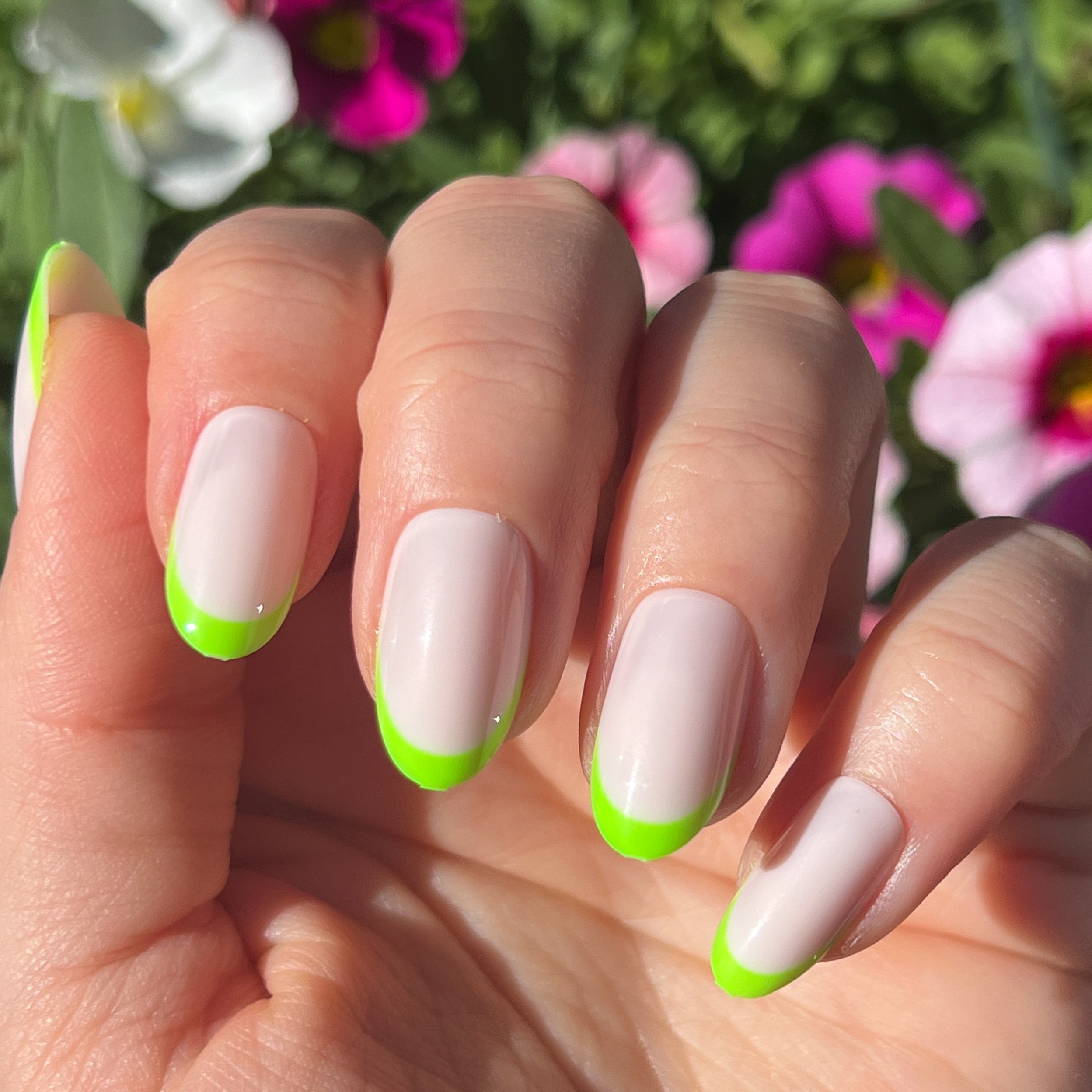 Neon Lime French | Oval | Medium、mySite、solidvoid