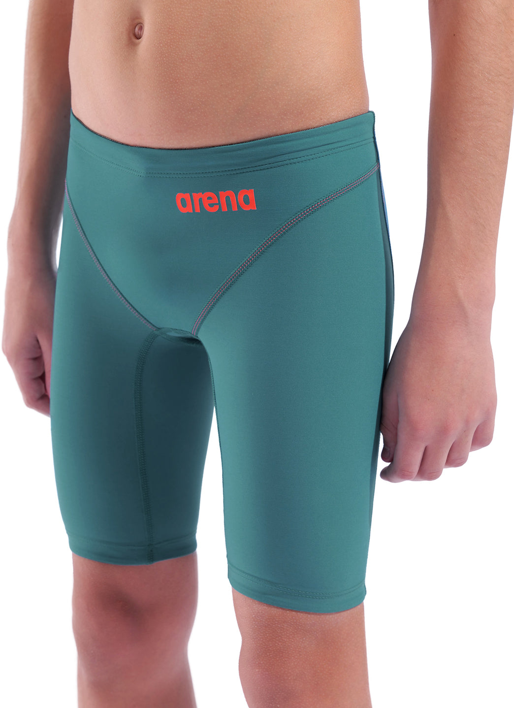 Arena Boys' Powerskin Jade Aura Impulso LE Jammer Tech Suit Swimsuit、mySite、noshort