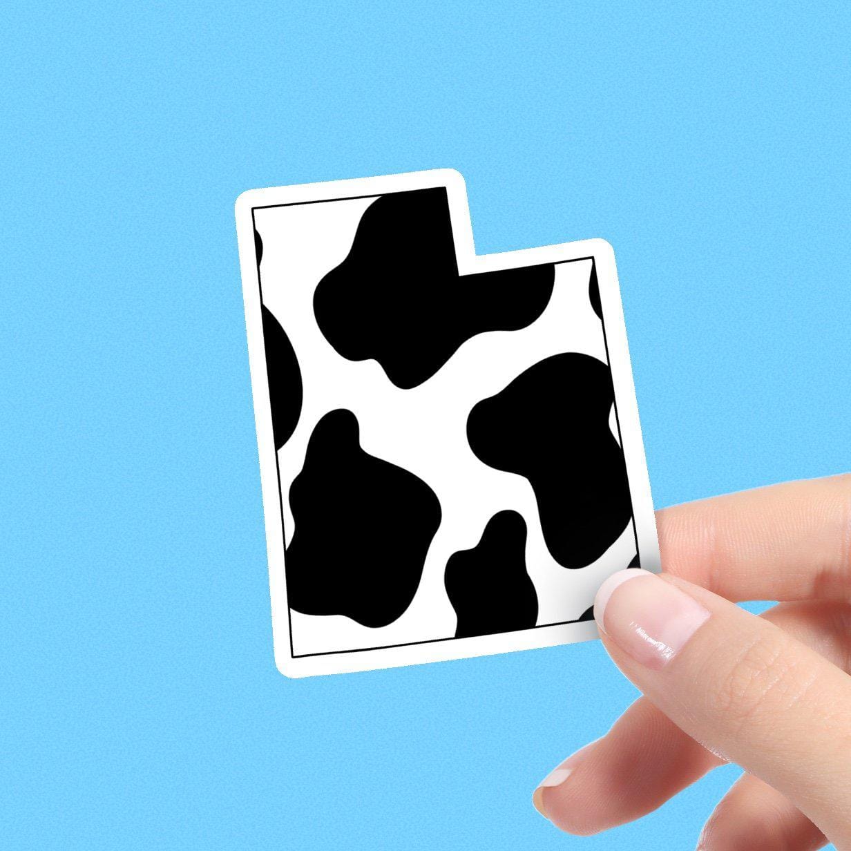  Utah Cow Pattern Sticker、mySite、elrpsem3k