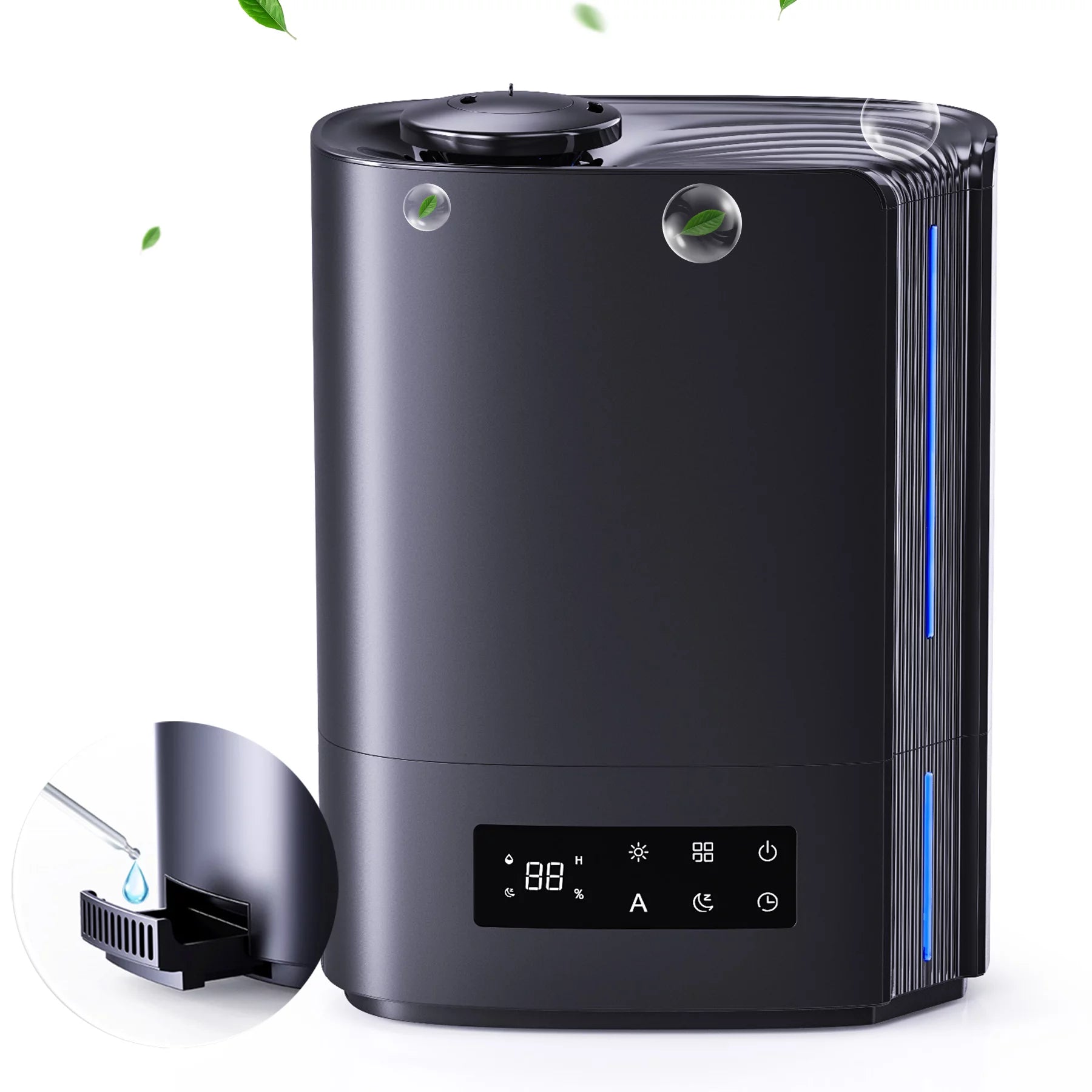 KLOUDIC Top-Fill 6L Cool Mist Large Humidifier for Home Air Vaporizer with Humidistat and Timer、mySite、fannypackpong