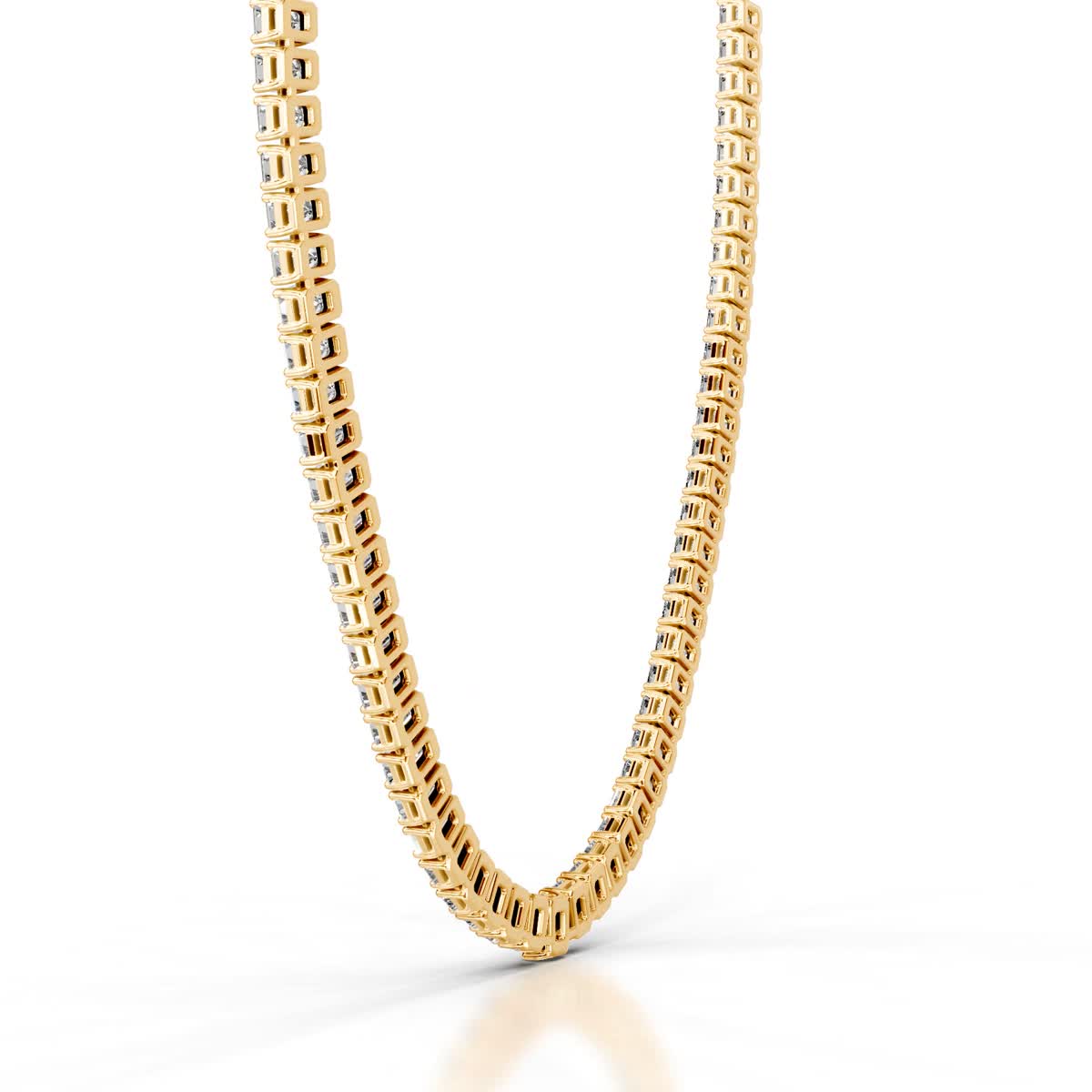 Arden Lab Grown Diamond Tennis Collier (20 Carat) -18K Yellow Gold、mySite、hinf8tx79
