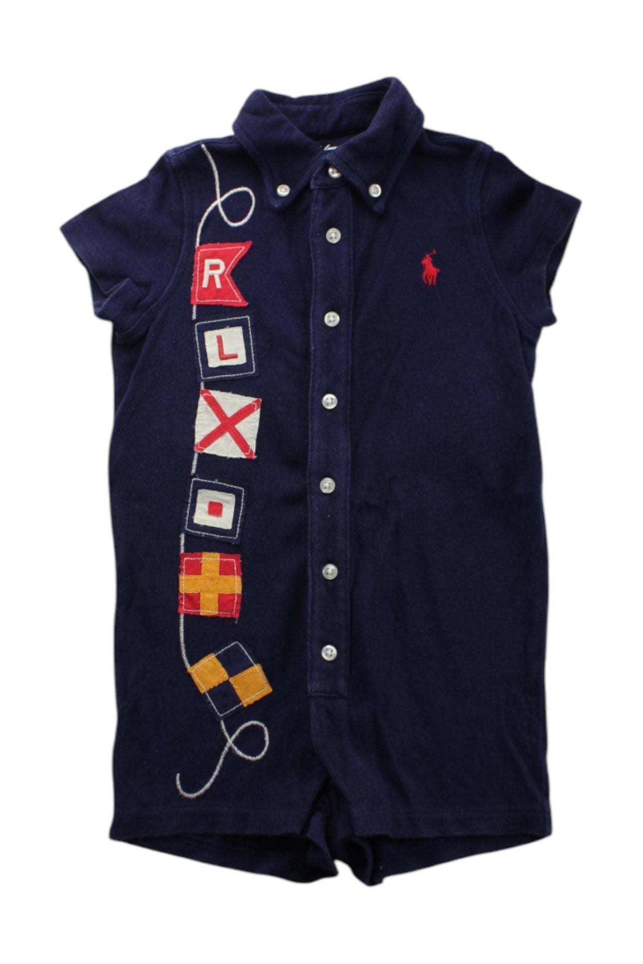 Ralph Lauren Nautical Flag Romper 6-12M、mySite、g9winljtr