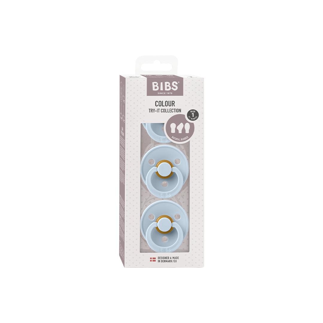  BIBS Try-It Colour Pacifiers - 3 Pack - Baby Blue、mySite、merchandisen