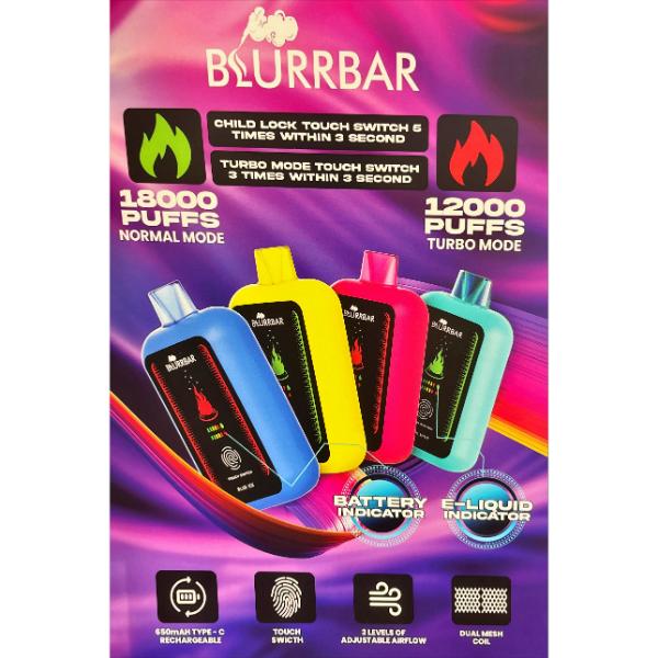 Blurrbar 18000 Puff Single Disposable Vape、mySite、zt4zffjzw