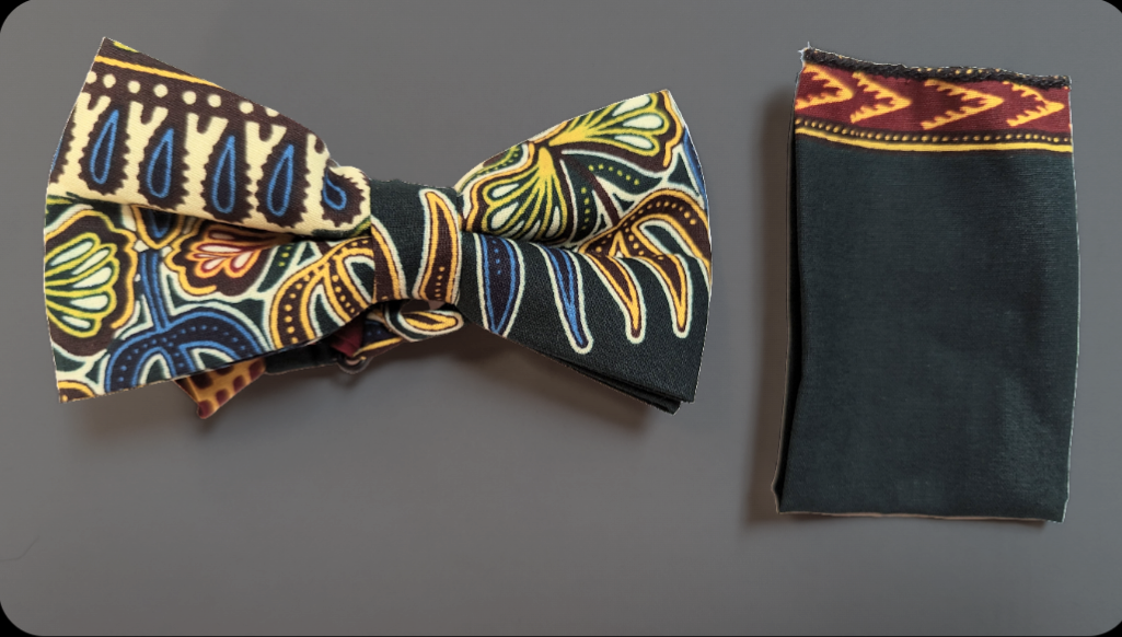 Green multicolored Dashiki print bow tie-DP3378BT1、mySite、solidvoid