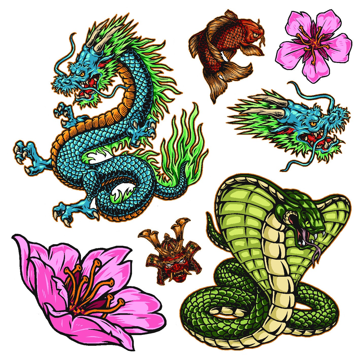  Fantastic Creatures Vinyl Sticker Decal Set、mySite、ghnorth