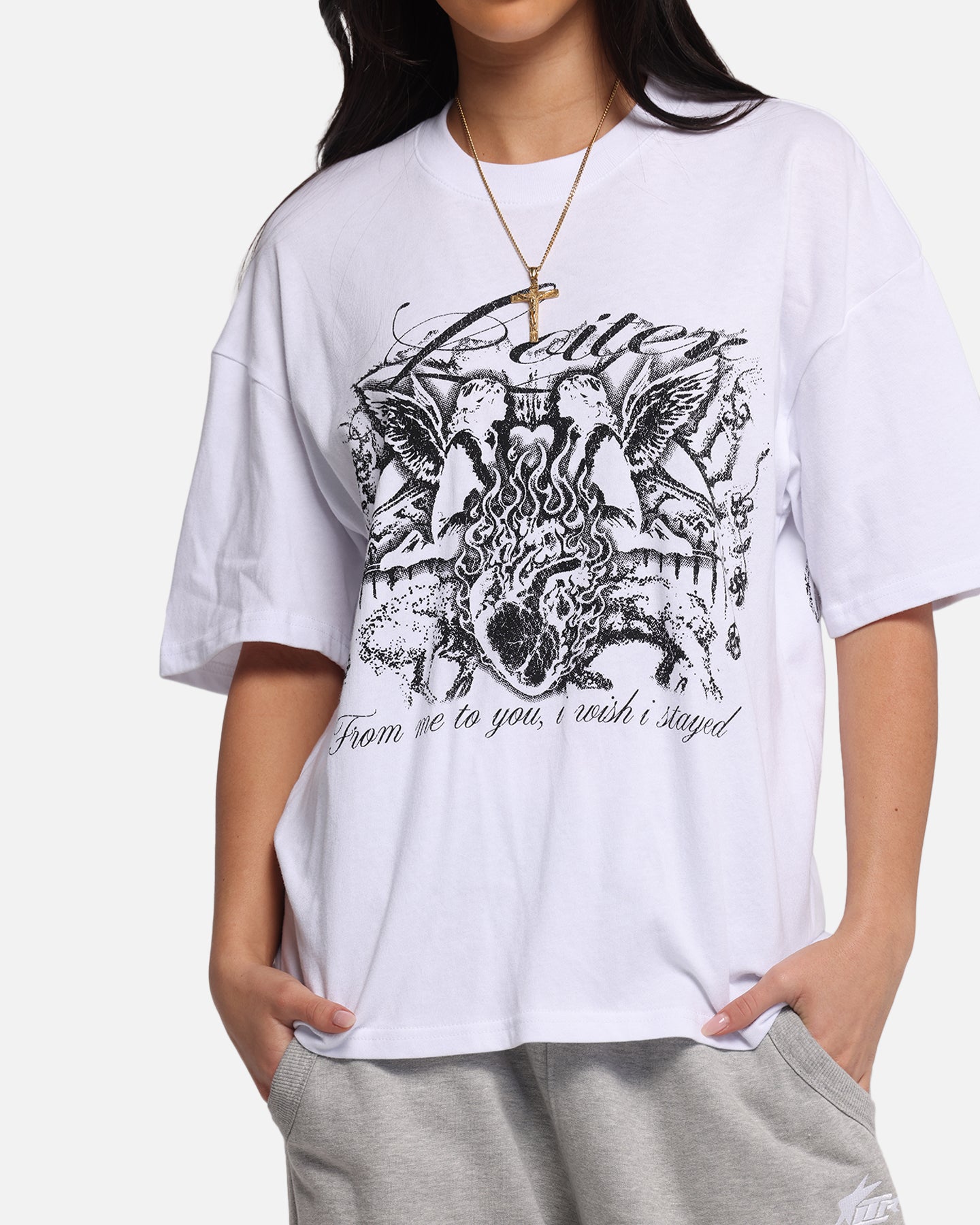 Loiter Earth Angel T-Shirt White、mySite、zt4zffjzw