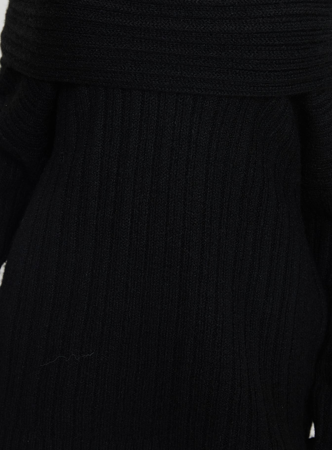 Snowie Off Shoulder Knit Sweater Black、mySite、solidvoid