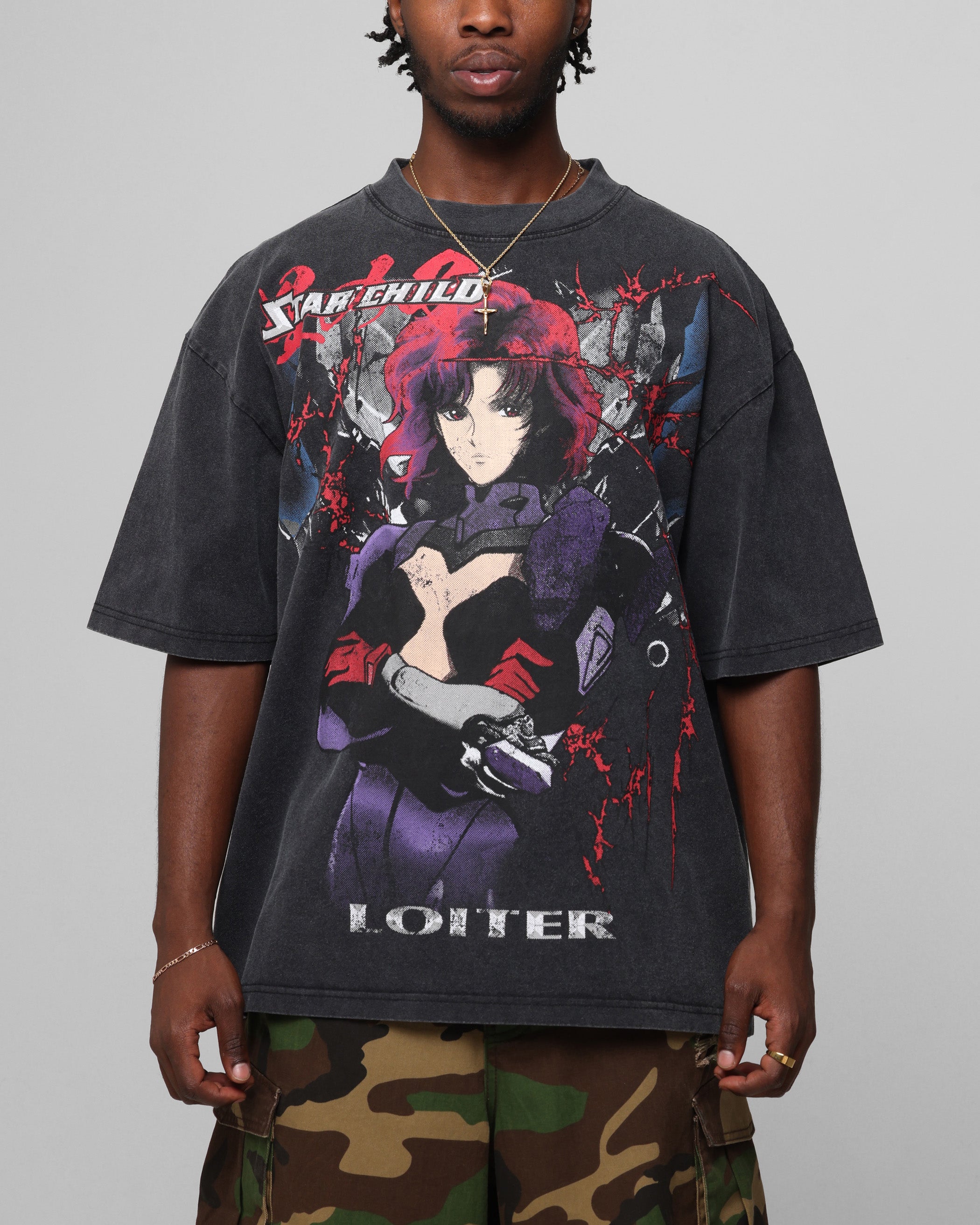 Loiter Valkyrie Vintage T-Shirt Black Wash、mySite、zt4zffjzw