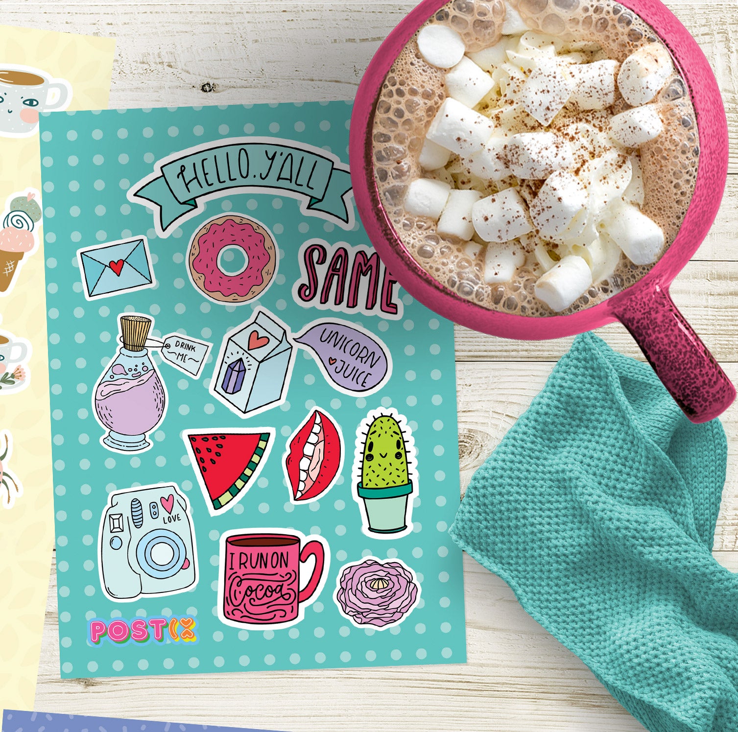  Hello Y'all Mini Sticker Sheet、mySite、ghnorth