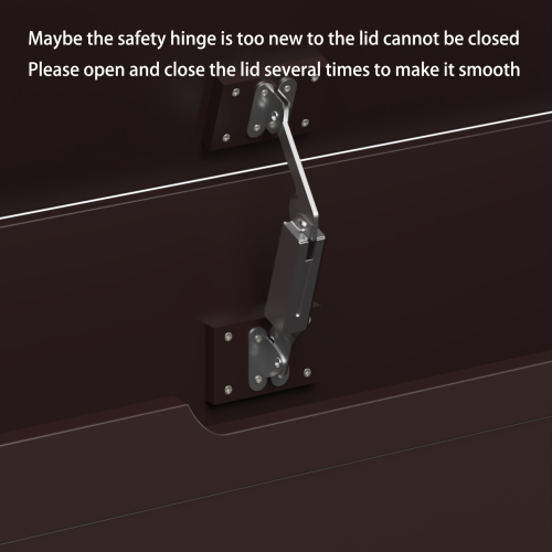 Kids Wooden Toy Box Storage with Safety Hinged Lid for Ages 2+ (White)、、casual