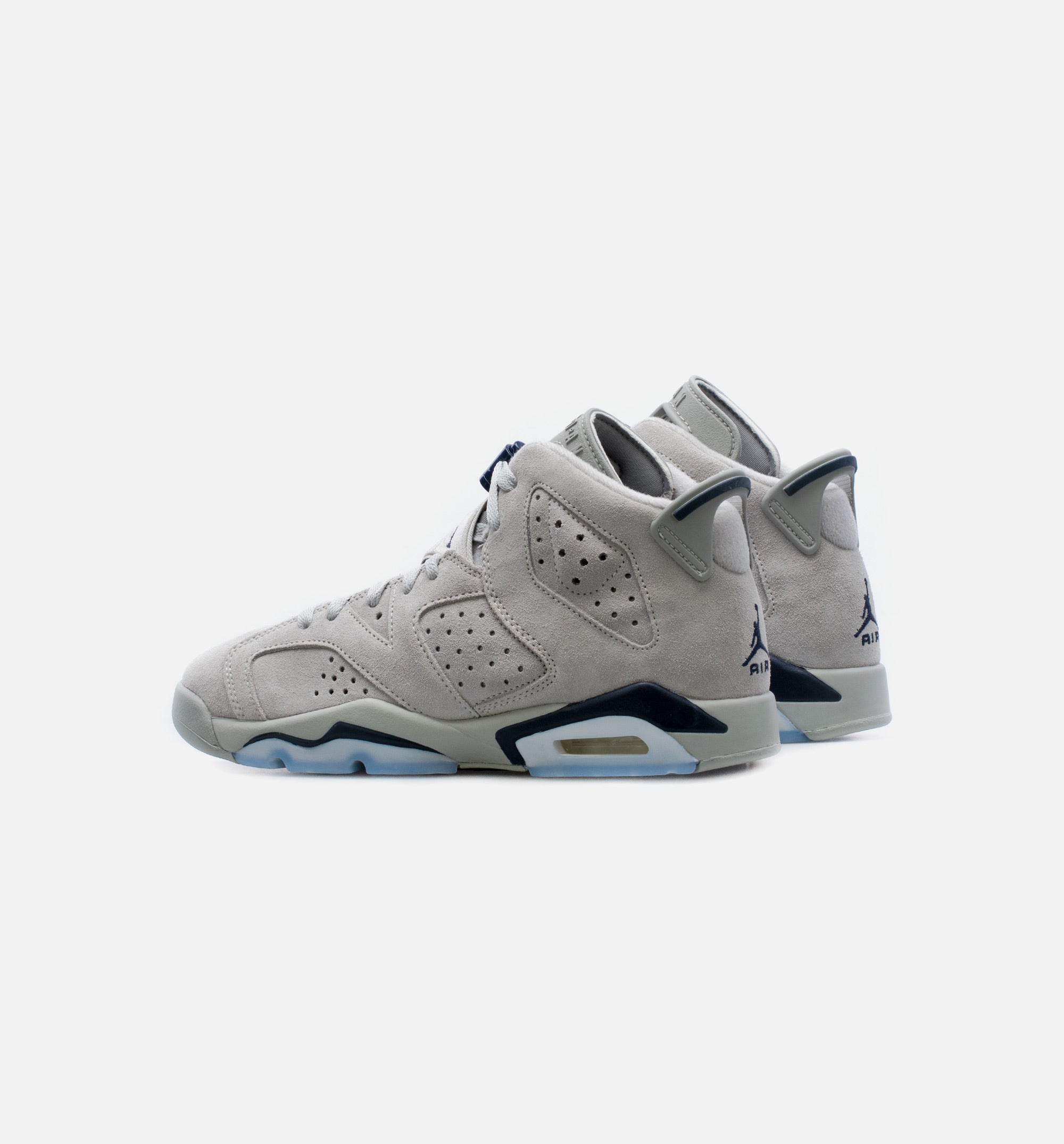 Air Jordan 6 Retro Georgetown Grade School Lifestyle Shoe - Grey/Navy Blue Free Shipping、mySite、dreamappss