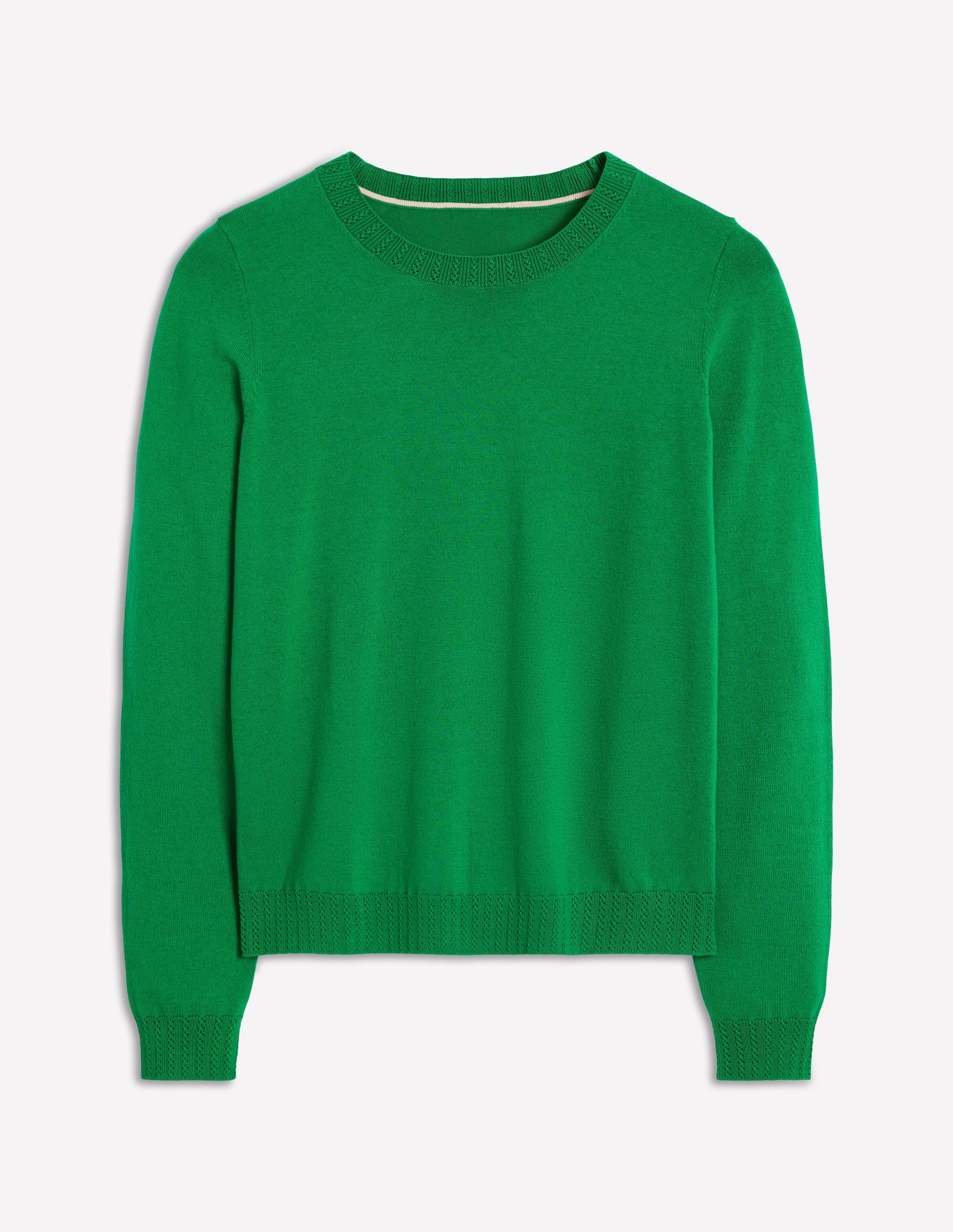  Emilia Cotton Crew Sweater-Rich Emerald、mySite、ashleygrahame