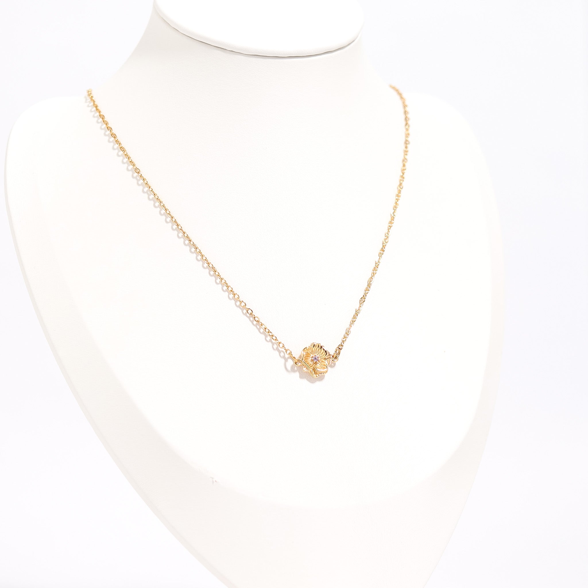 18K Gold PVD Stainless Steel 3D Birth Flower Connector Charms / SBB0356、mySite、dreamappss