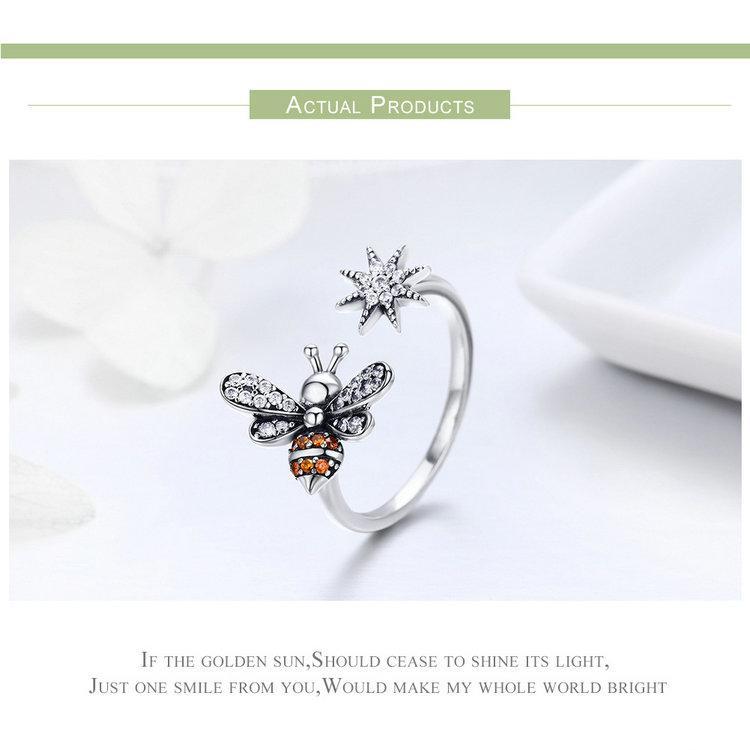 Honey Bee With a Star Jewelry SET : Ring, Necklace, Earrings、mySite、g9winljtr