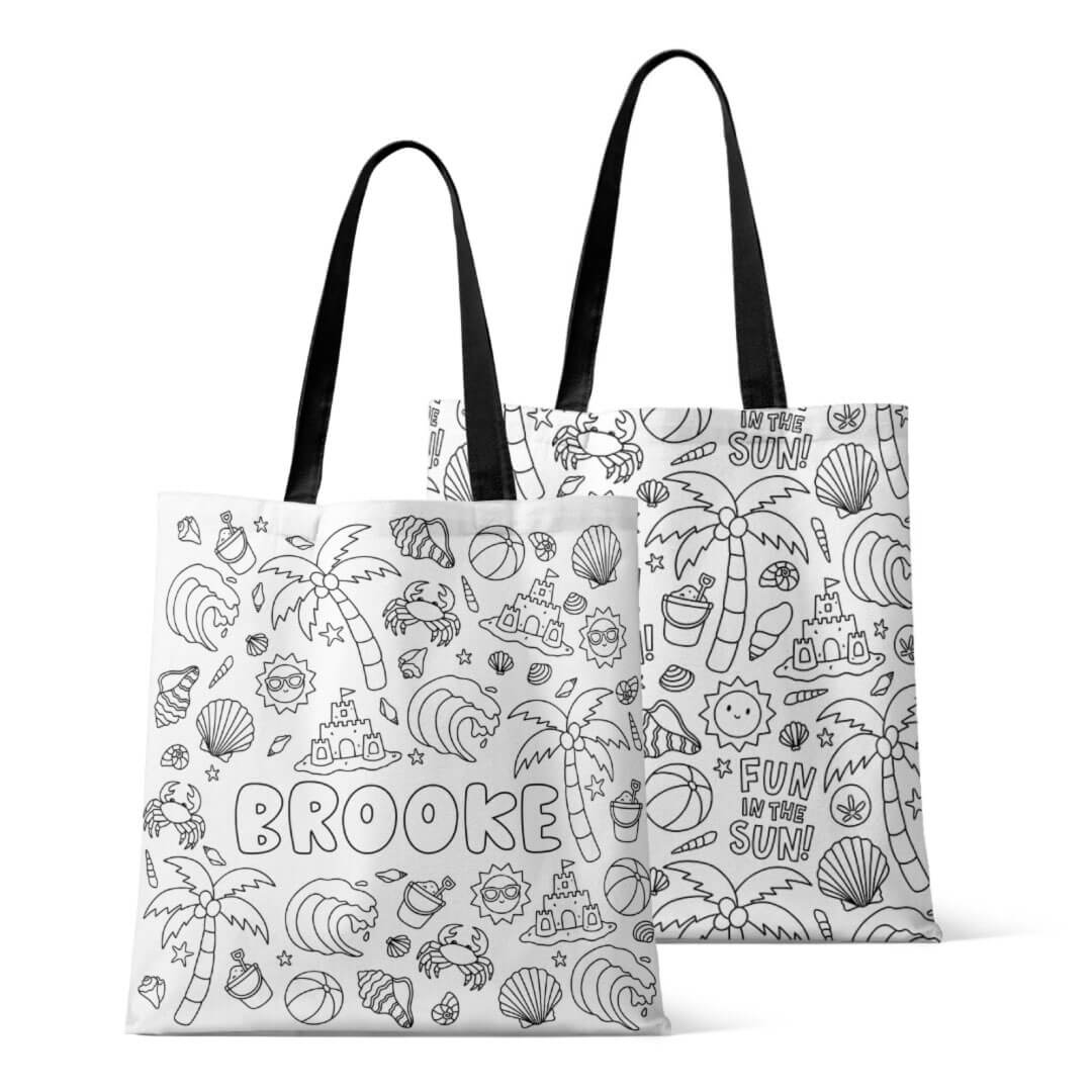  Colorable Personalized Tote Bags | Beach Bash、mySite、layawaytickets