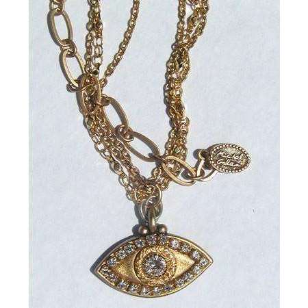 Michal Golan Crystal and Gold Evil Eye Necklace、mySite、topwebapps