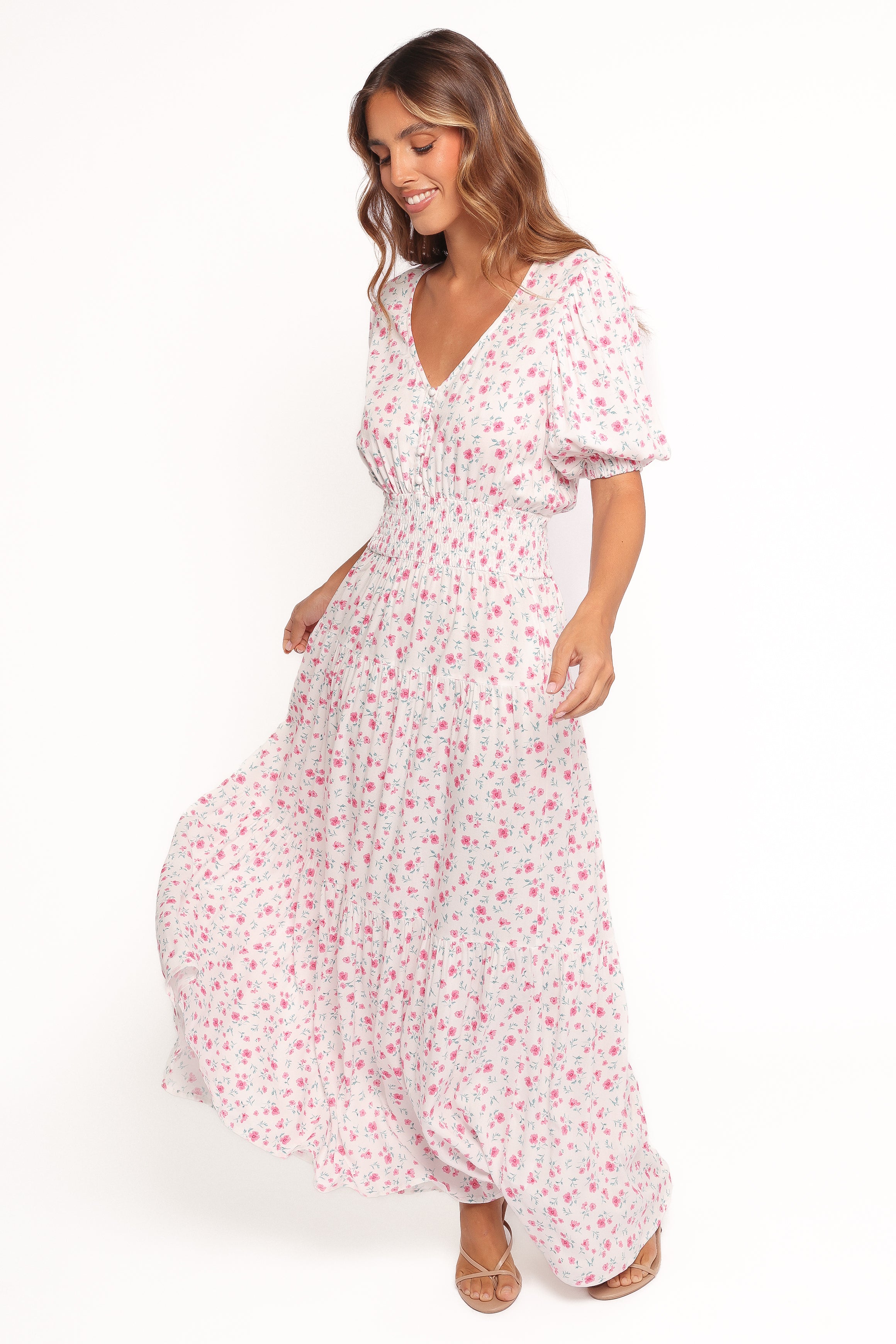  Thomas Maxi Dress - Pink Ditsy Floral、mySite、sugarbowlscore