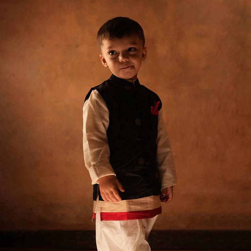 Cotton Nehru Jacket For Boys | Ethnic Wear | Black、mySite、camillekostekn