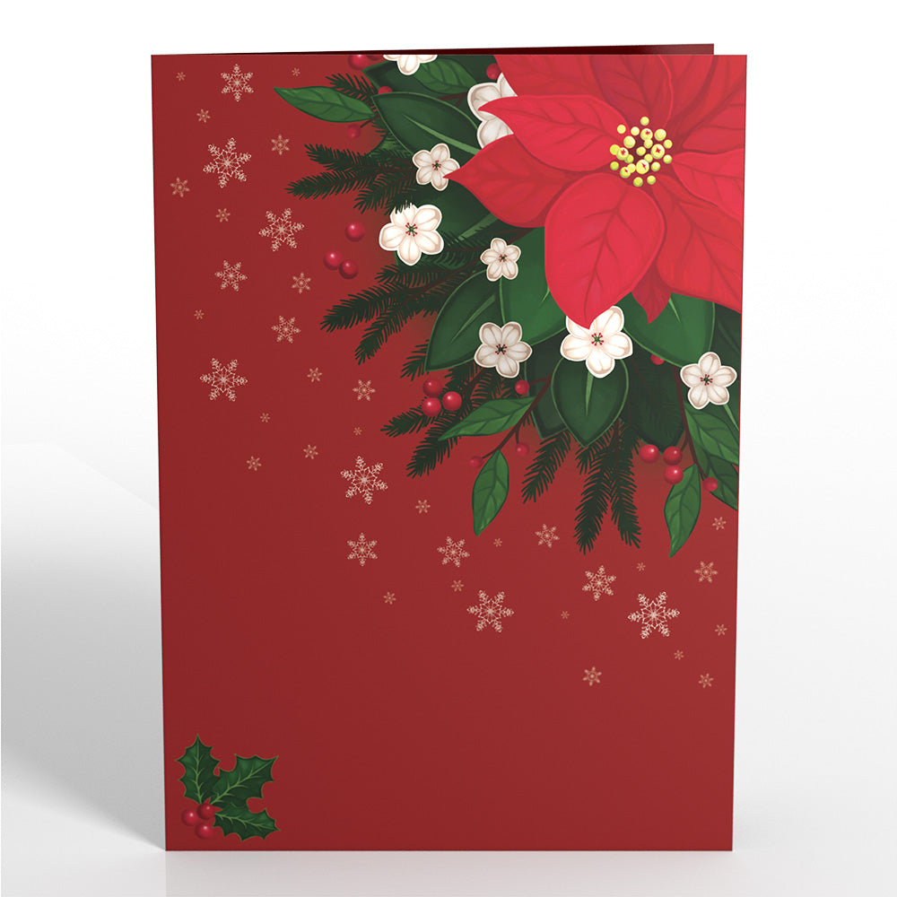 Poinsettia & Pine Pop-Up Card、mySite、solidvoid