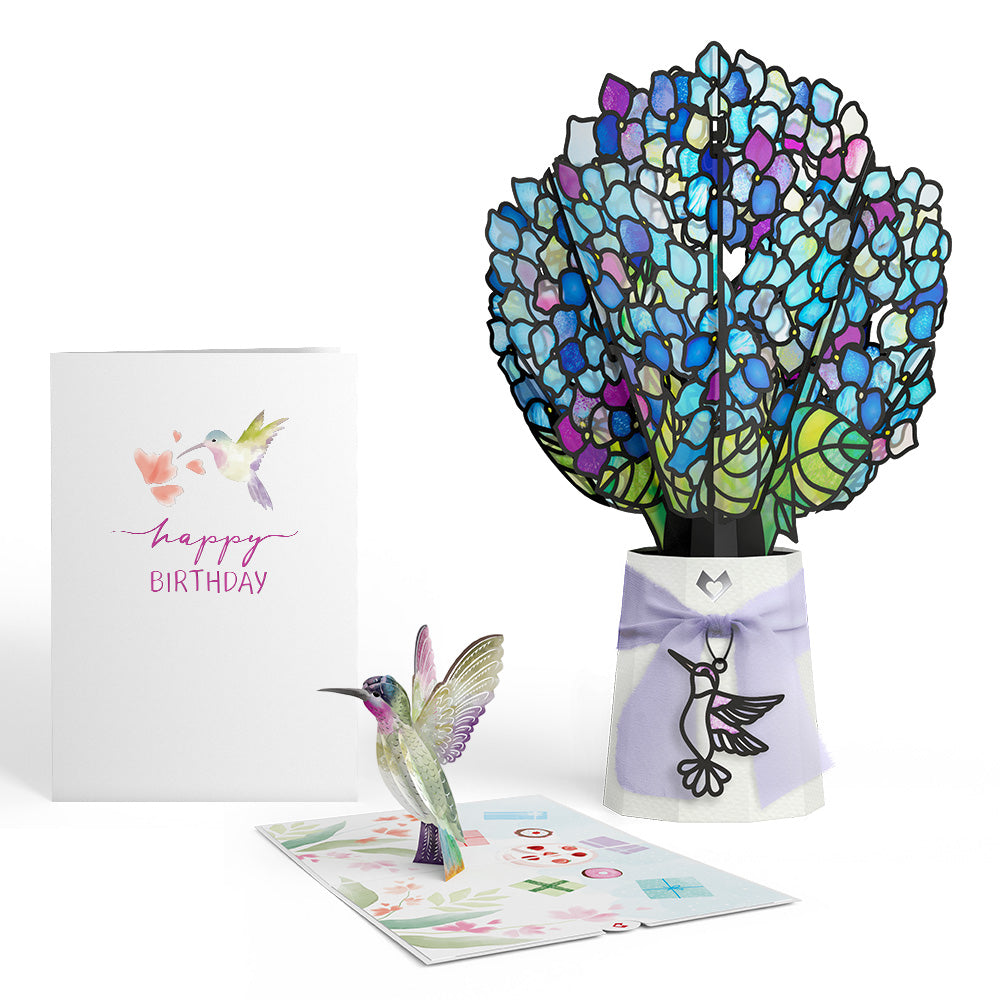 Birthday Hummingbird Pop-Up Card & Suncatcher Bouquet Bundle、mySite、solidvoid