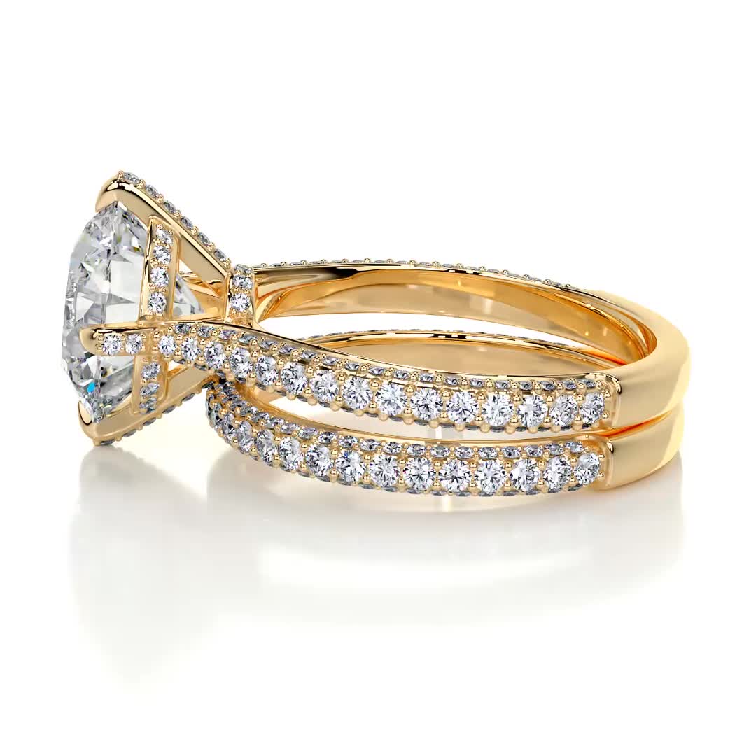Jocelyn Lab Grown Diamond Bridal Set -18K Yellow Gold、mySite、hinf8tx79