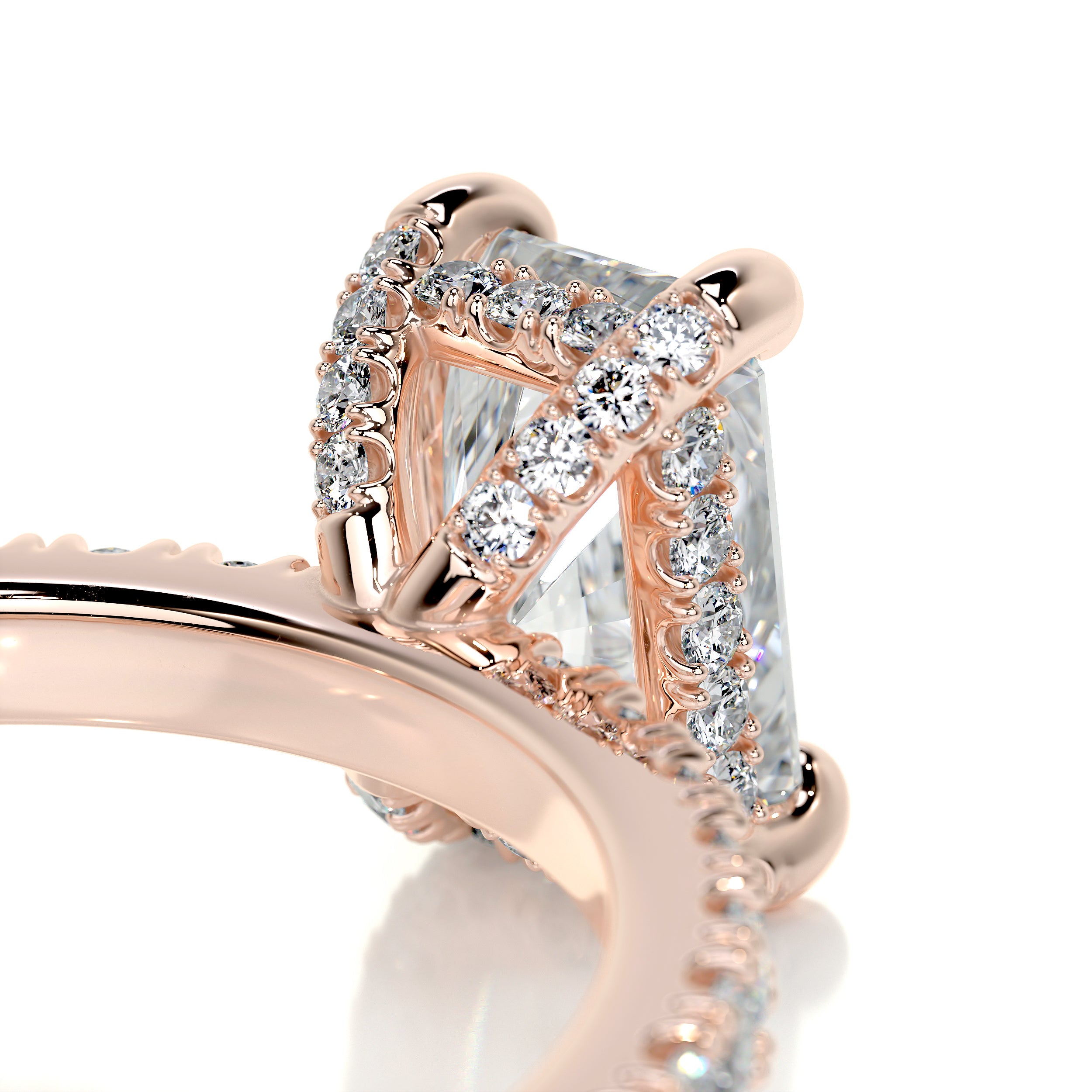Deborah Elongated Diamond Engagement Ring -14K Rose Gold、mySite、hinf8tx79