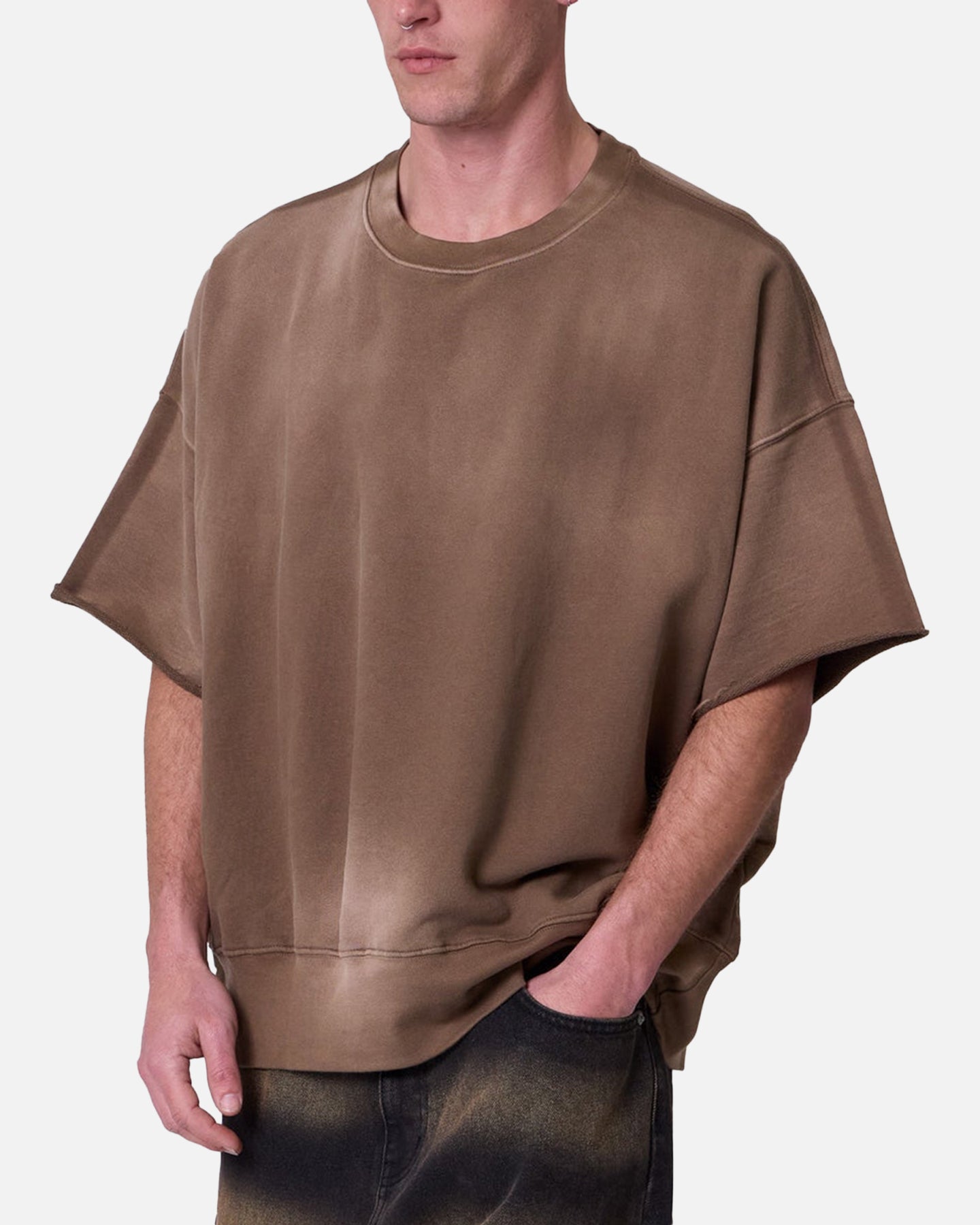 MNML Oversized Crewneck T-Shirt Tan、mySite、zt4zffjzw