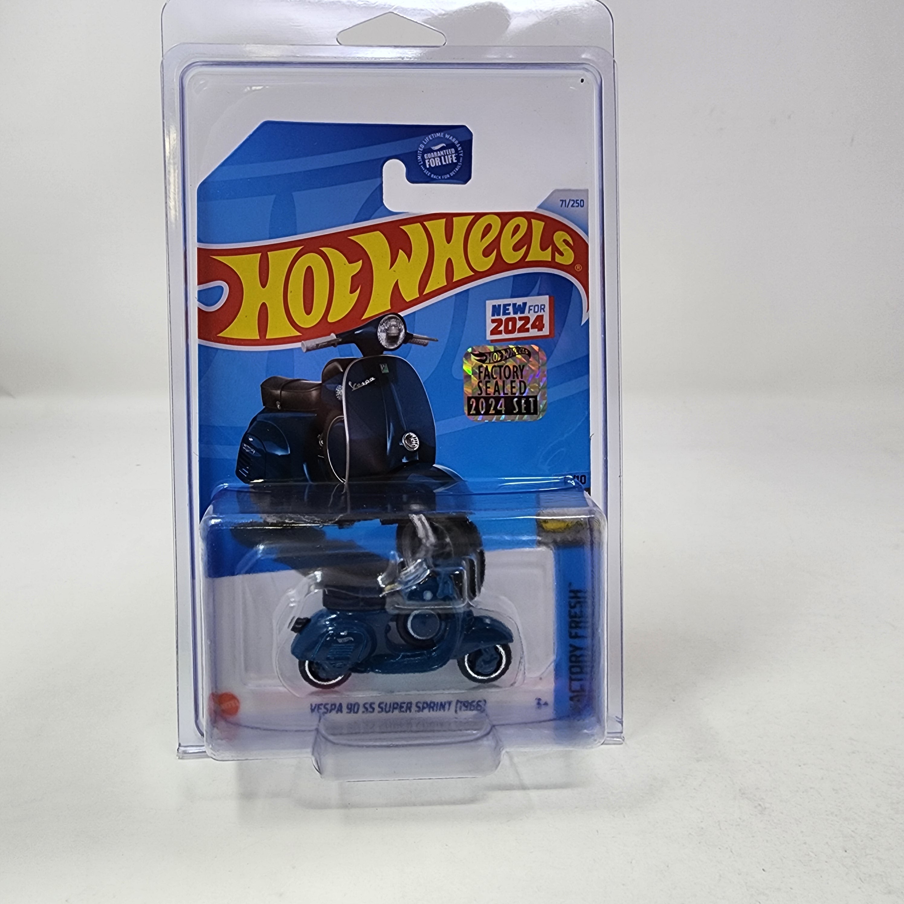 1966 Vespa 90 SS Super Sprint #71 * Blue * 2024 Hot Wheels Basic w/ Factory Holo、mySite、hgirdovlk