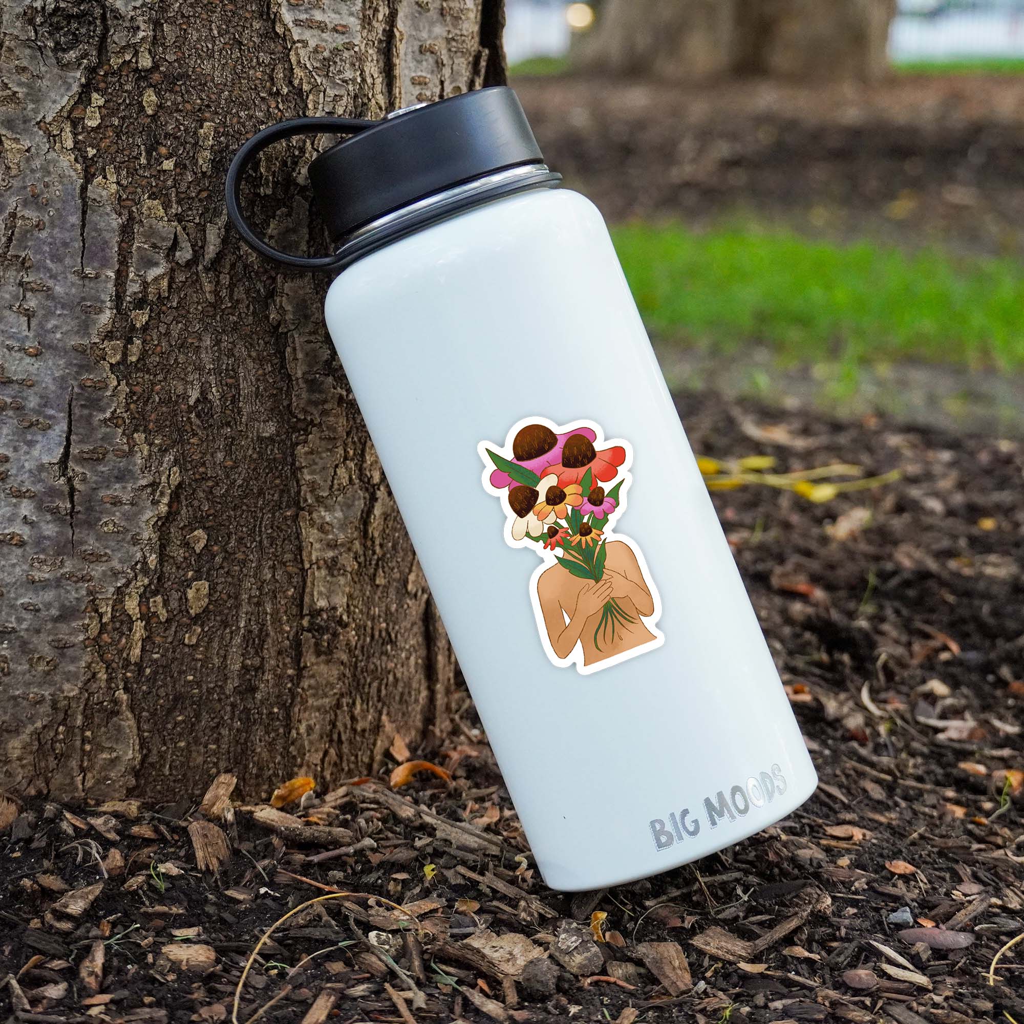  Woman Holding Flowers Sticker、mySite、elrpsem3k