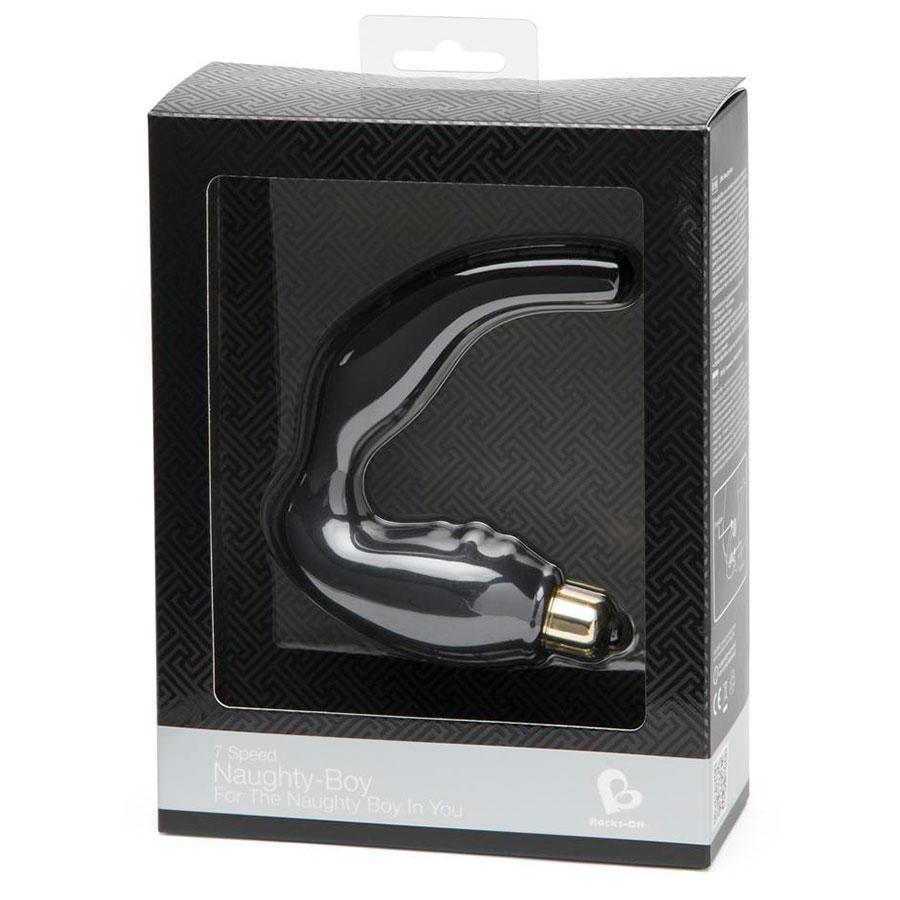 Rocks Off Naughty Boy Vibrating Black Prostate Massager & Perineum Stimulator、mySite、bottomscart