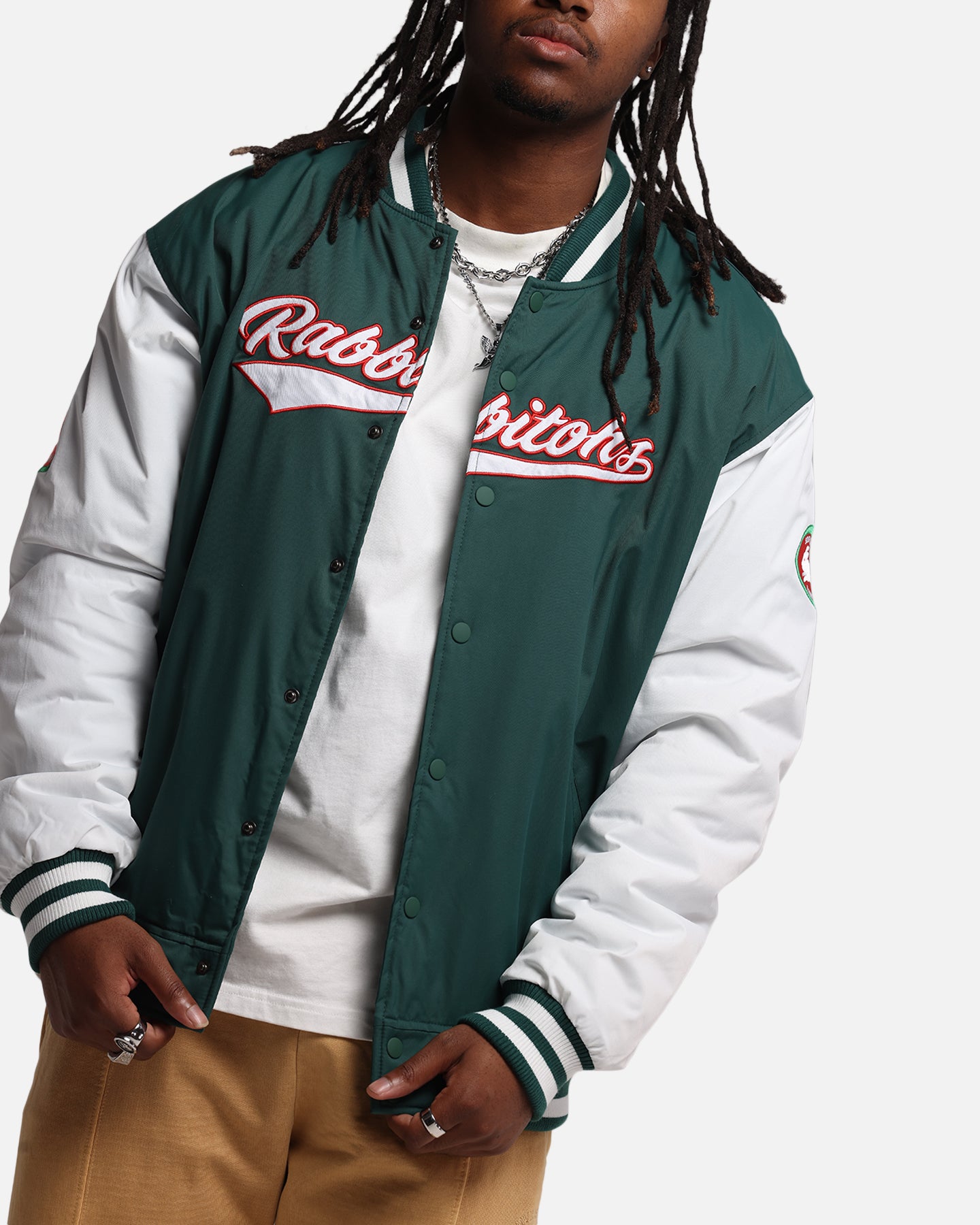 Bleacher Athletic South Sydney Rabbitohs NRL 1908 Baseball Varsity Jacket Official Team Colour、mySite、zt4zffjzw