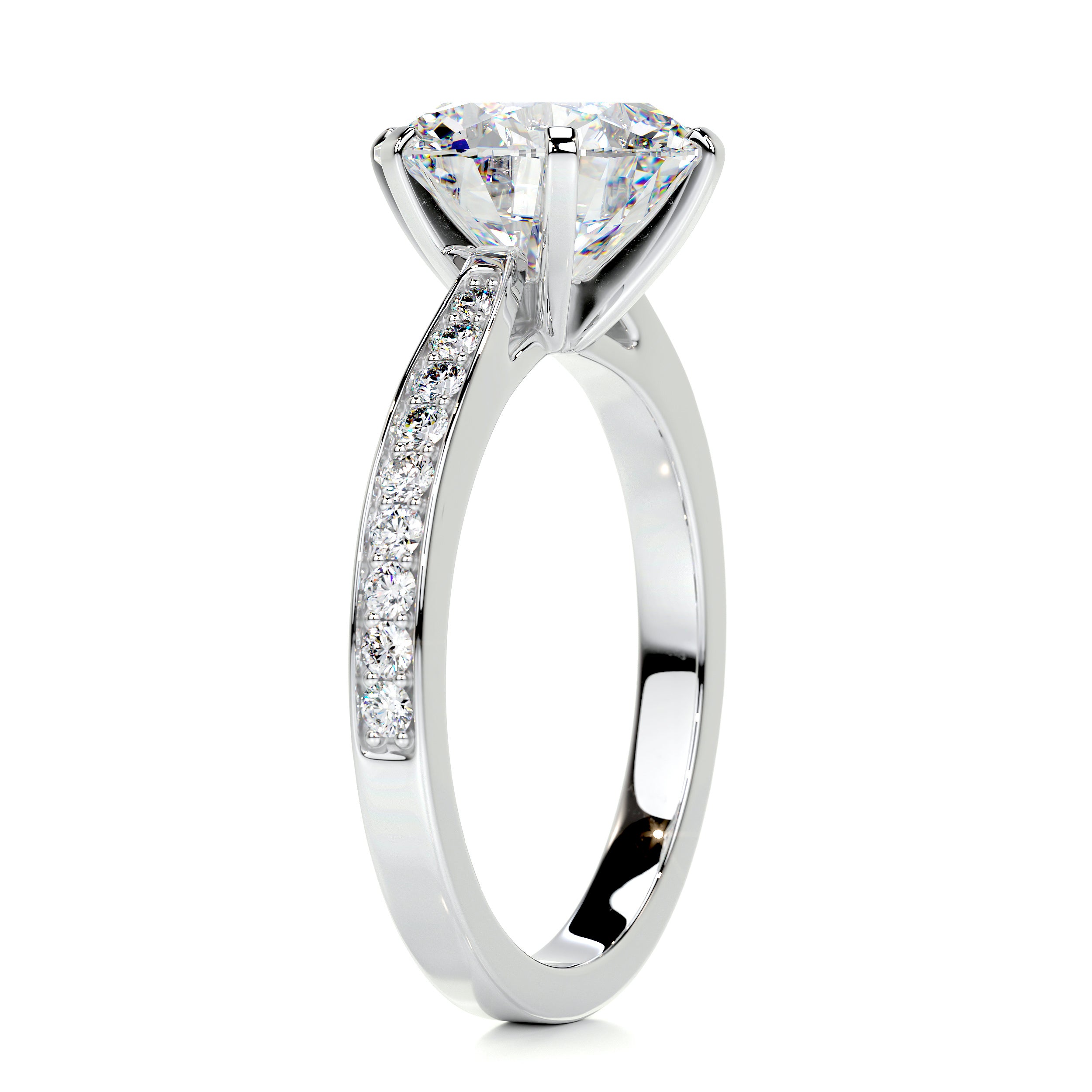 Talia Moissanite & Diamond Ring -14K White Gold、mySite、hinf8tx79