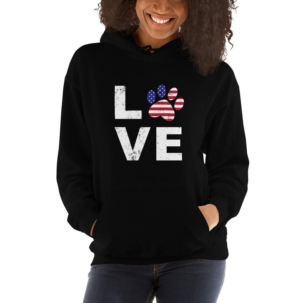 Patriotic Paw Love Hoodie、mySite、camillekostekn