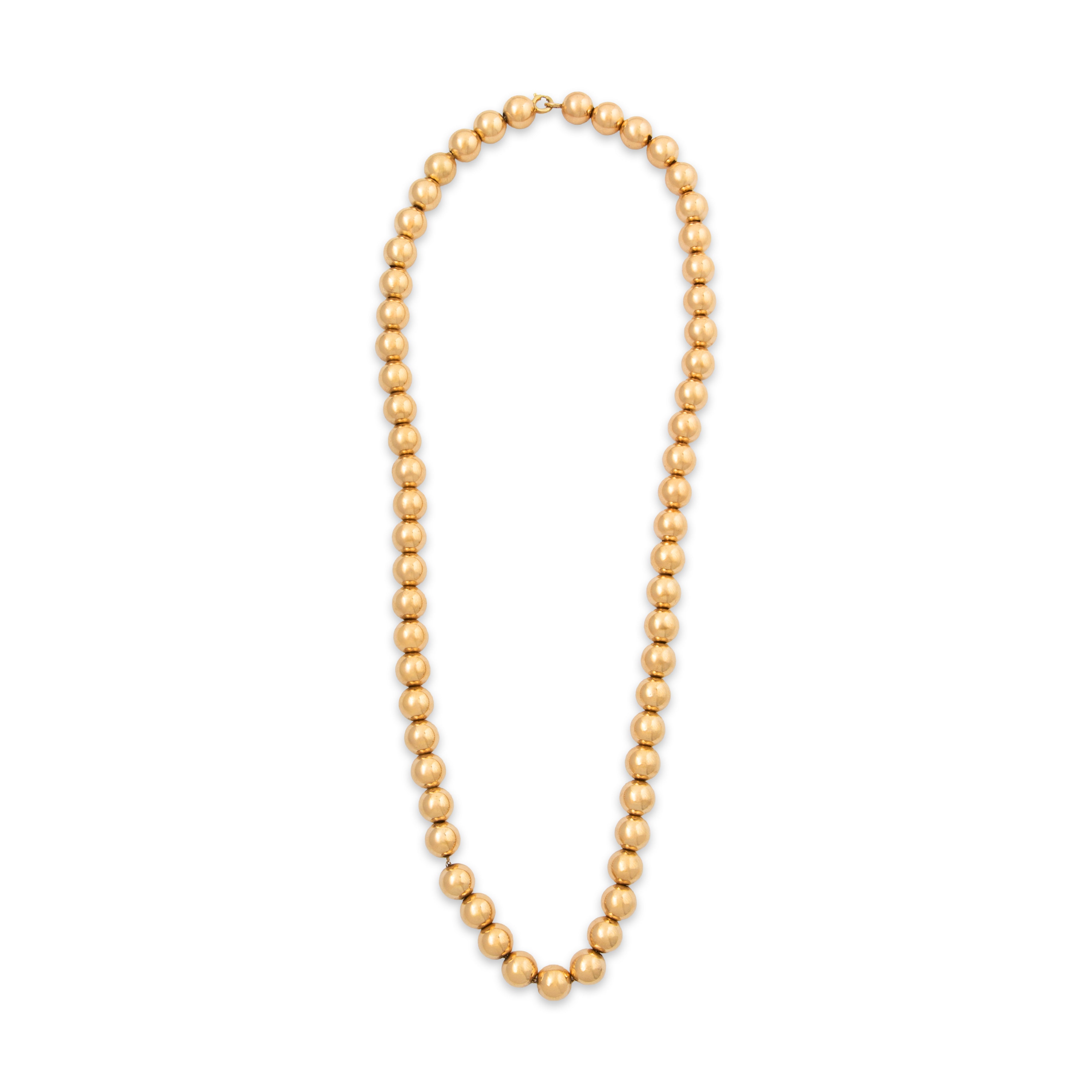 Vintage 14k Yellow Gold Beads Necklace 16、mySite、hinf8tx79