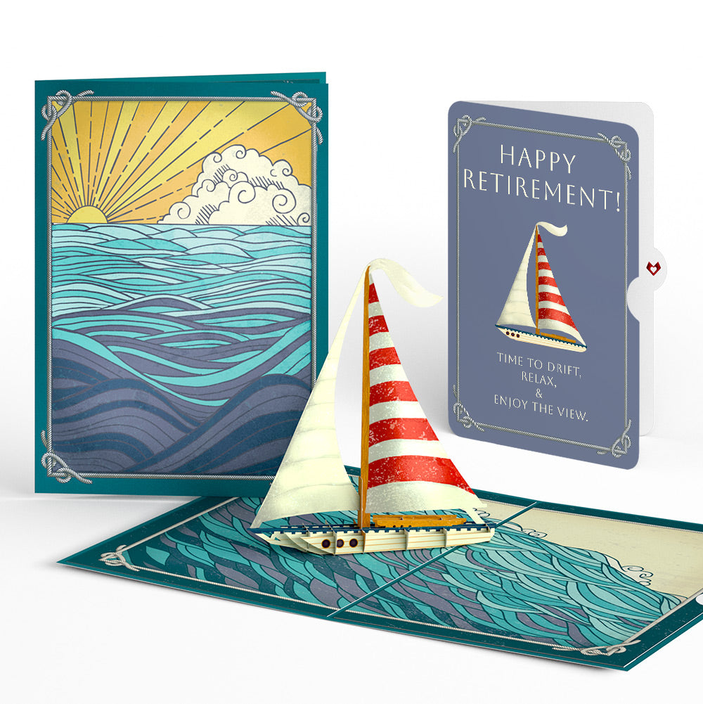 Sailboat on the Horizon Retirement Pop-Up Card and Sentiment Set、mySite、solidvoid
