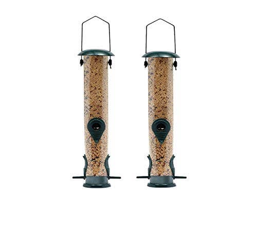 Ashman Sturdy Tube Bird Feeders-Set of 2, Green, Red or Yellow、mySite、g9winljtr