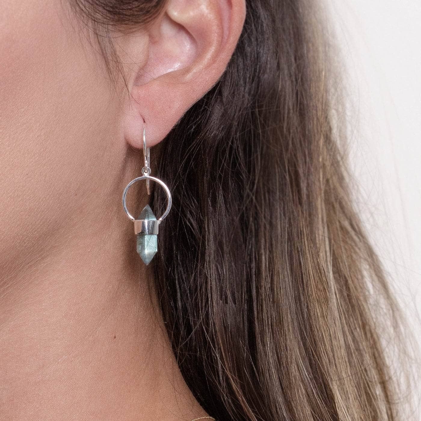 Labradorite Crystal Point Earrings、mySite、hinf8tx79