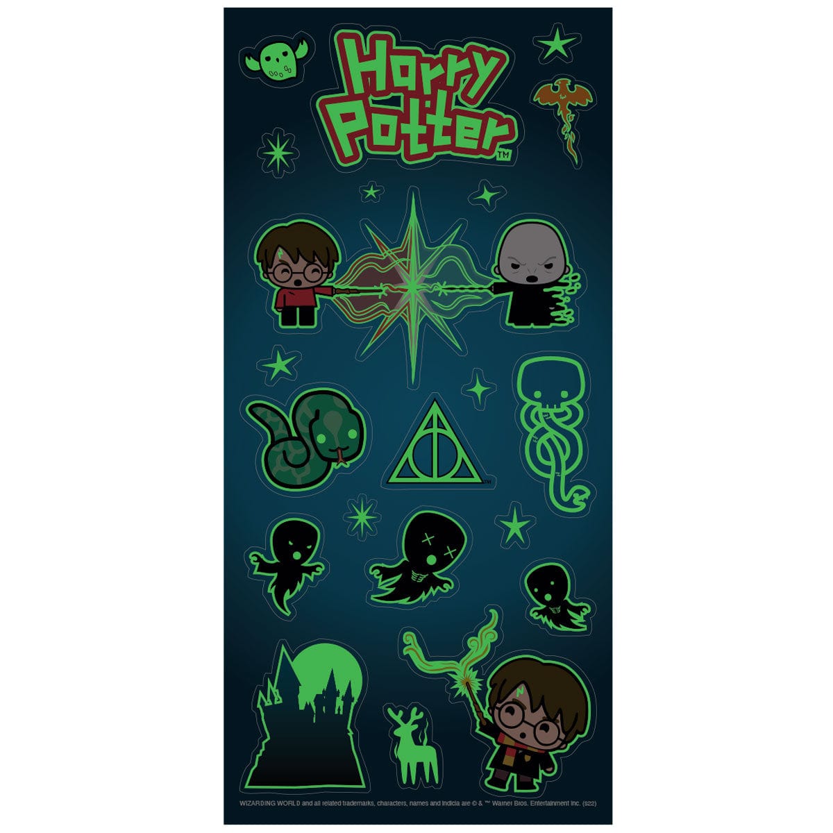  Harry Potter Stickers - Glow in the Dark Chibi Charms、mySite、ghnorth