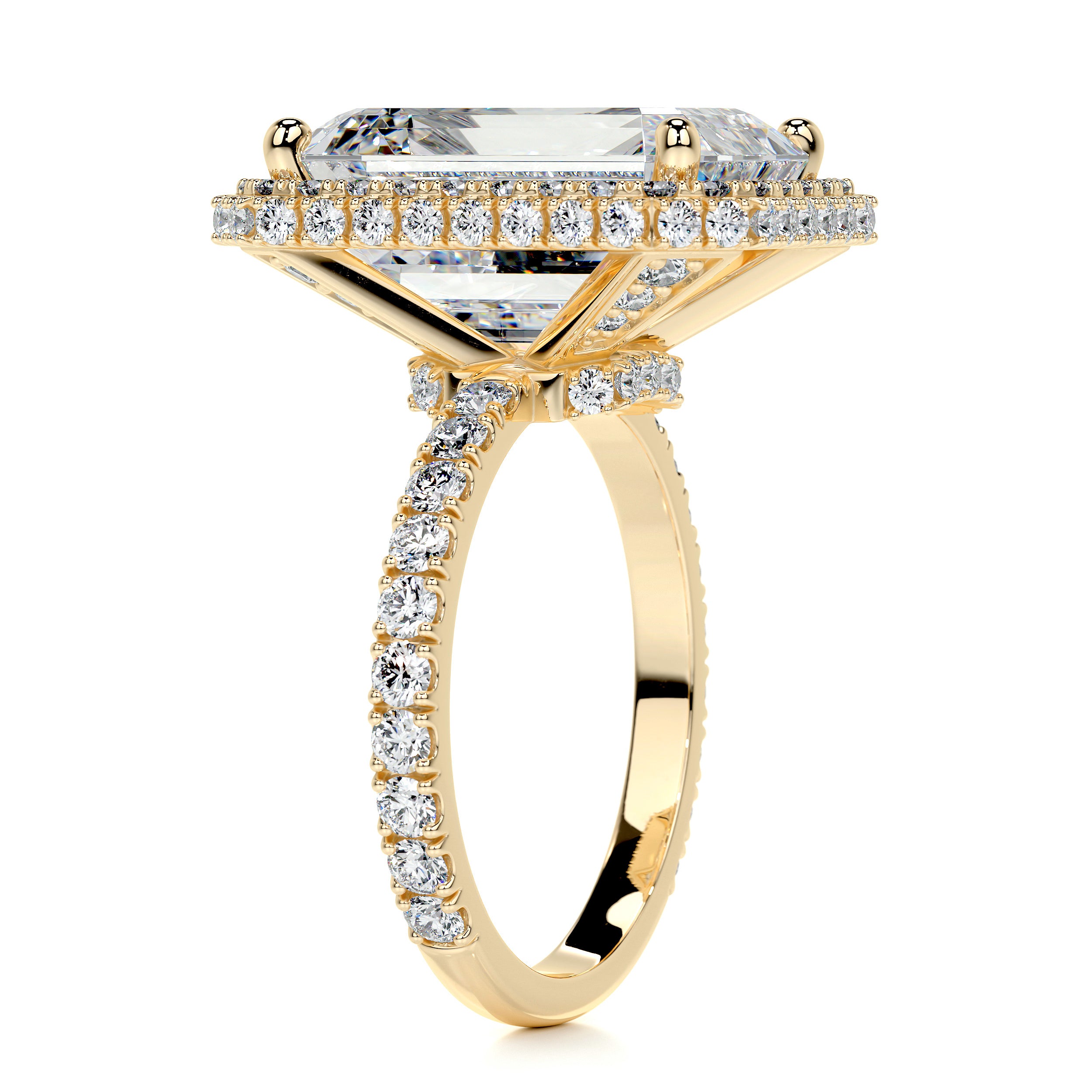 Claire Moissanite & Diamond Ring -18K Yellow Gold、mySite、hinf8tx79