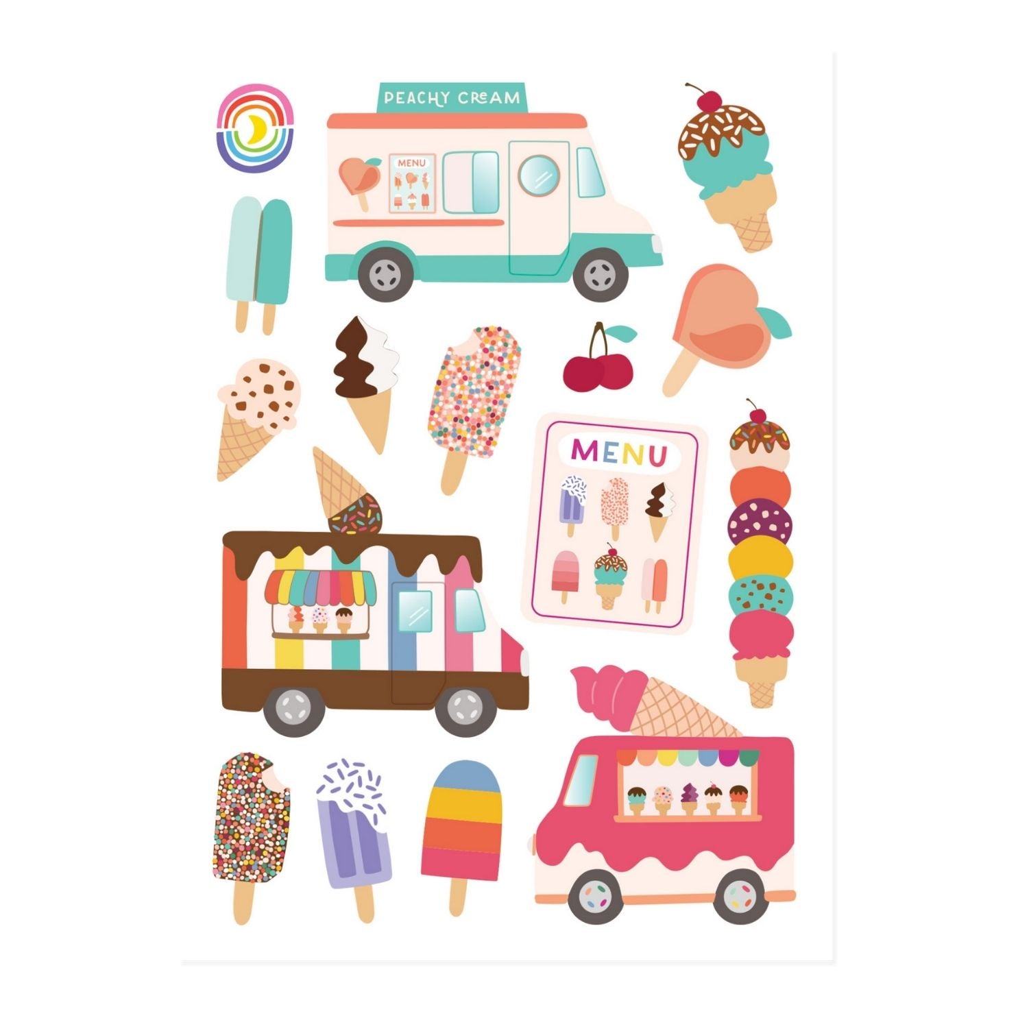  Taste the Rainbow Sticker Sheet、mySite、ghnorth