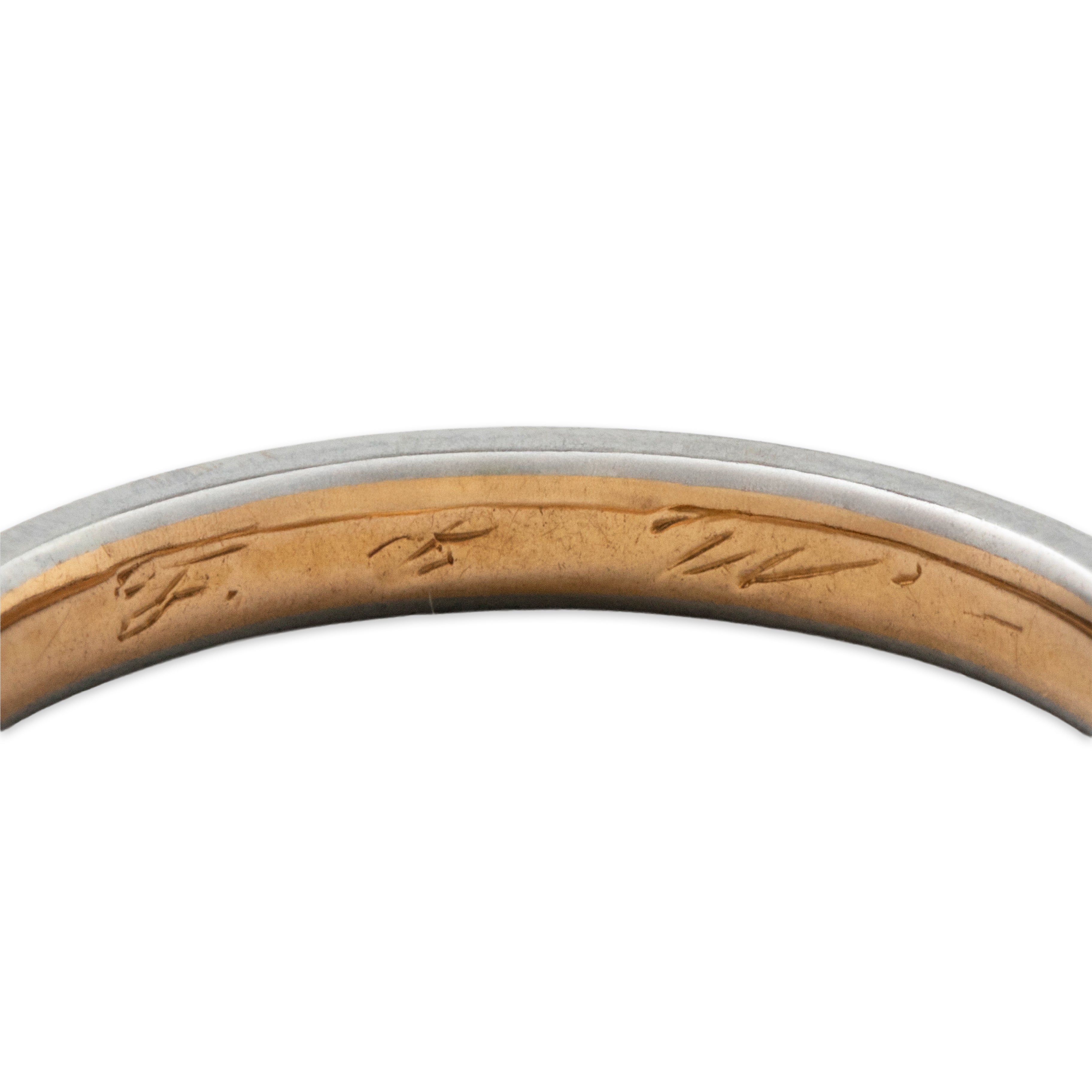 Antique Art Deco 18k White & Yellow Gold Blossom Band Ring 6.00、mySite、hinf8tx79