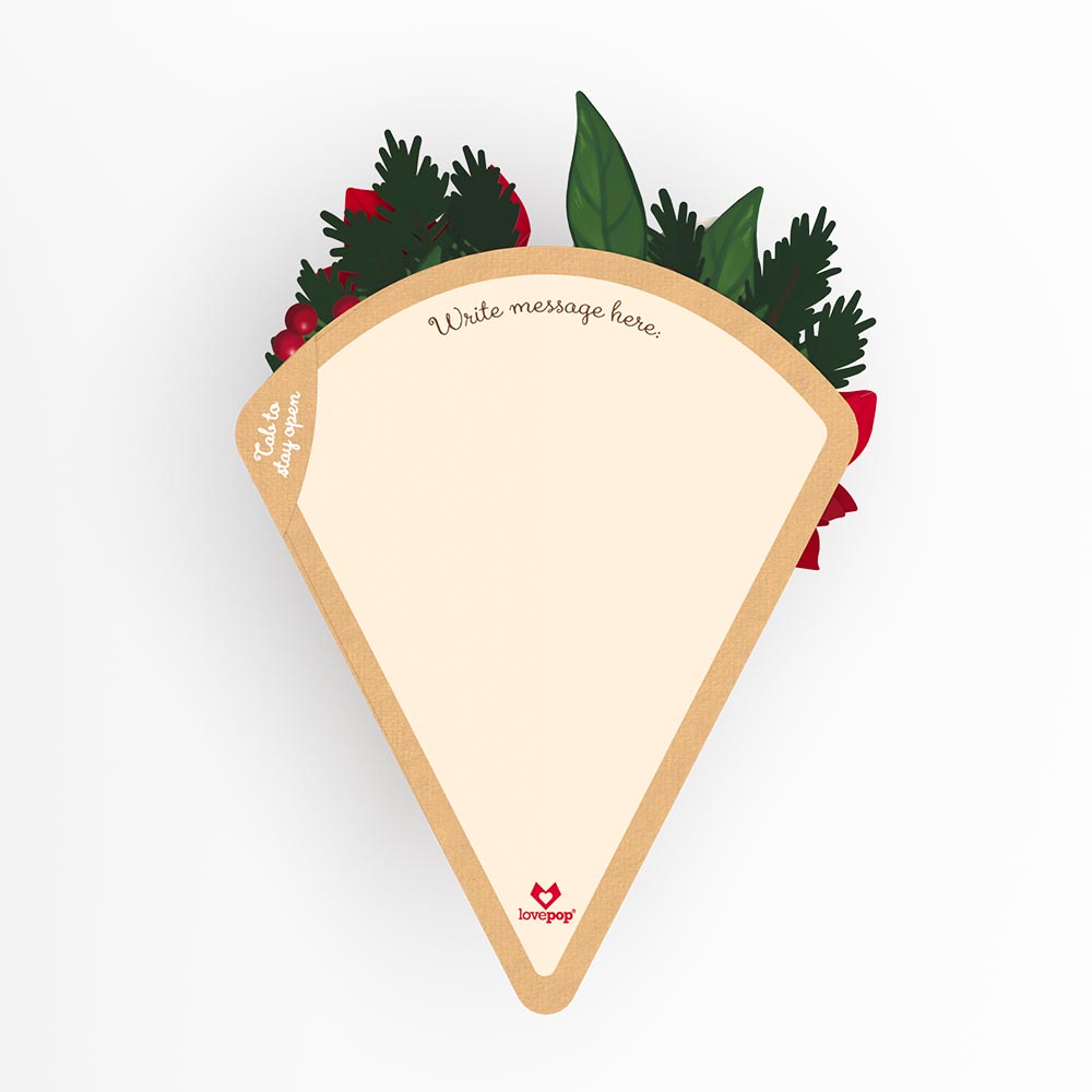 Poinsettia & Pine Little Blooms (Notecard 5-Pack)、mySite、solidvoid