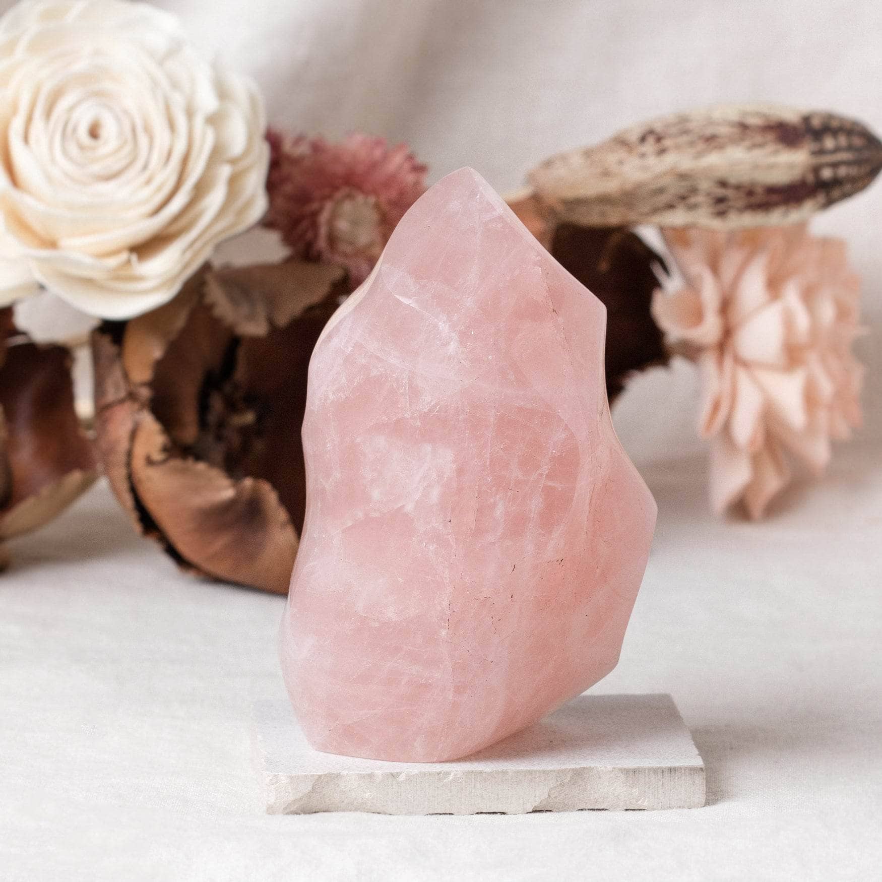 Rose Quartz Flame Crystals - 1 of a Kind、mySite、hinf8tx79