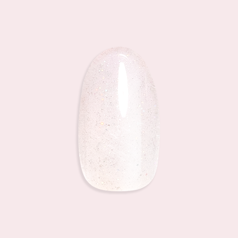 Milky Micro Glitter - Press-On | Medium | Oval - Part of Set、mySite、solidvoid