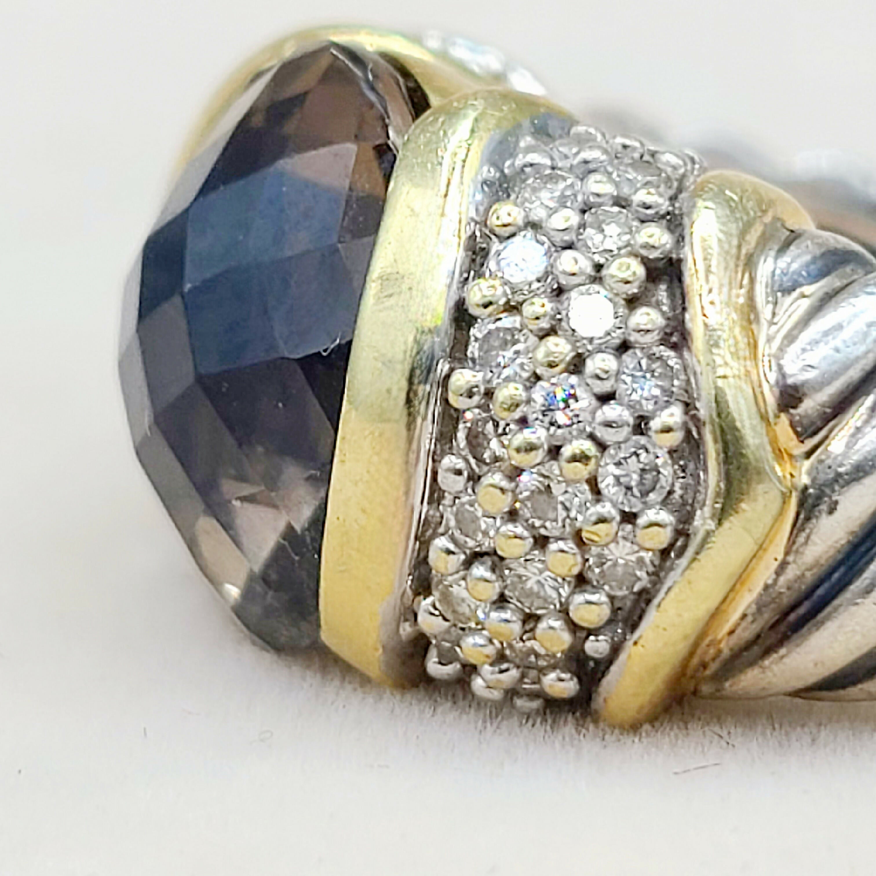 David Yurman Capri Ring Smoky Quartz & Diamonds、mySite、hinf8tx79